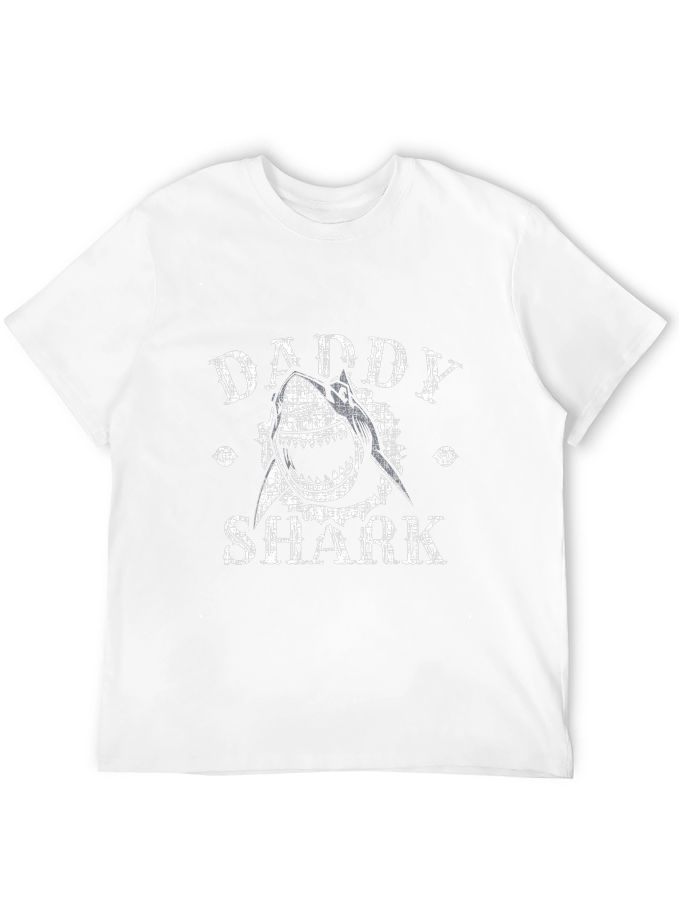 Daddy Shark Graphic Print Black T-Shirt