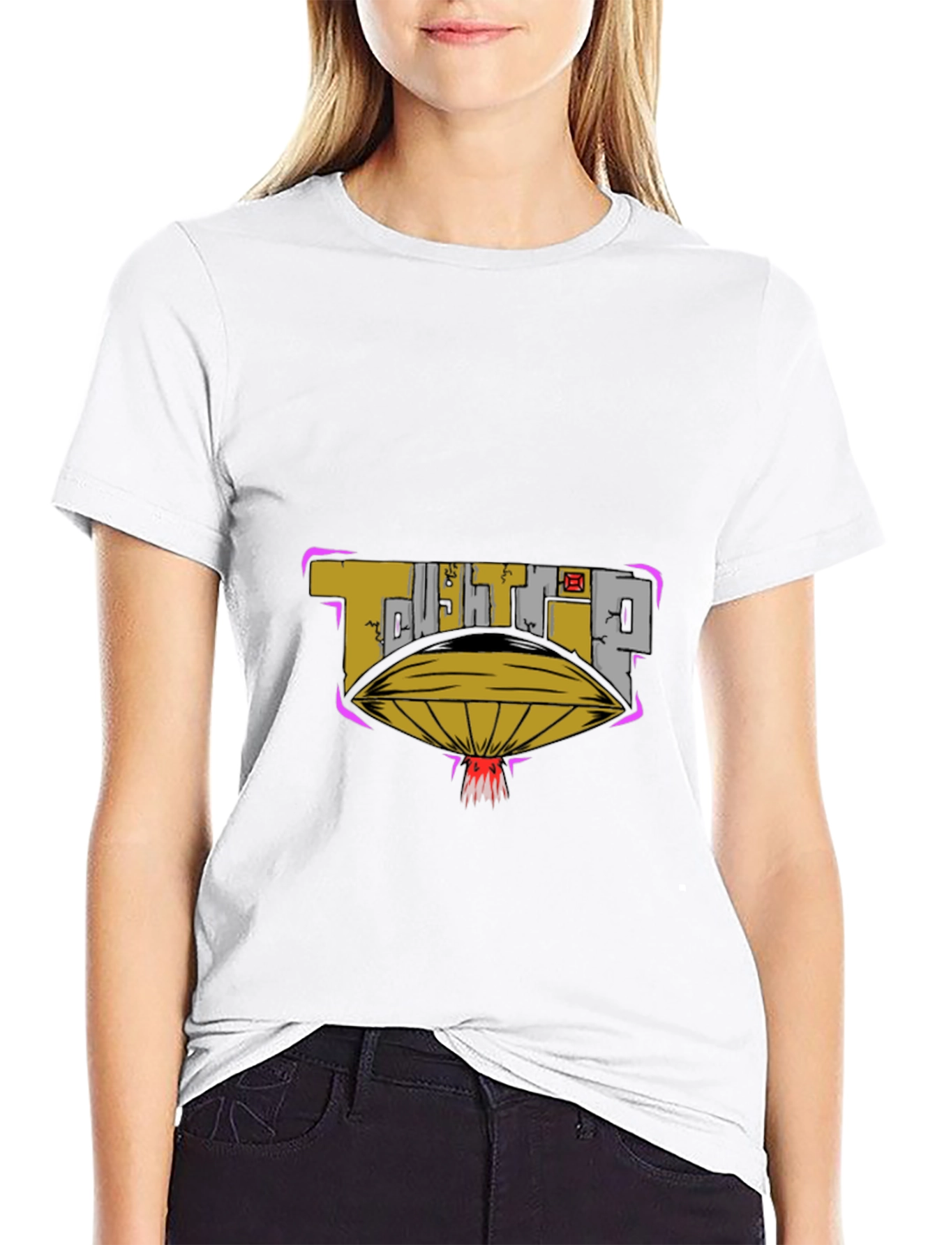 Tough Trip UFO Graphic Black Tee