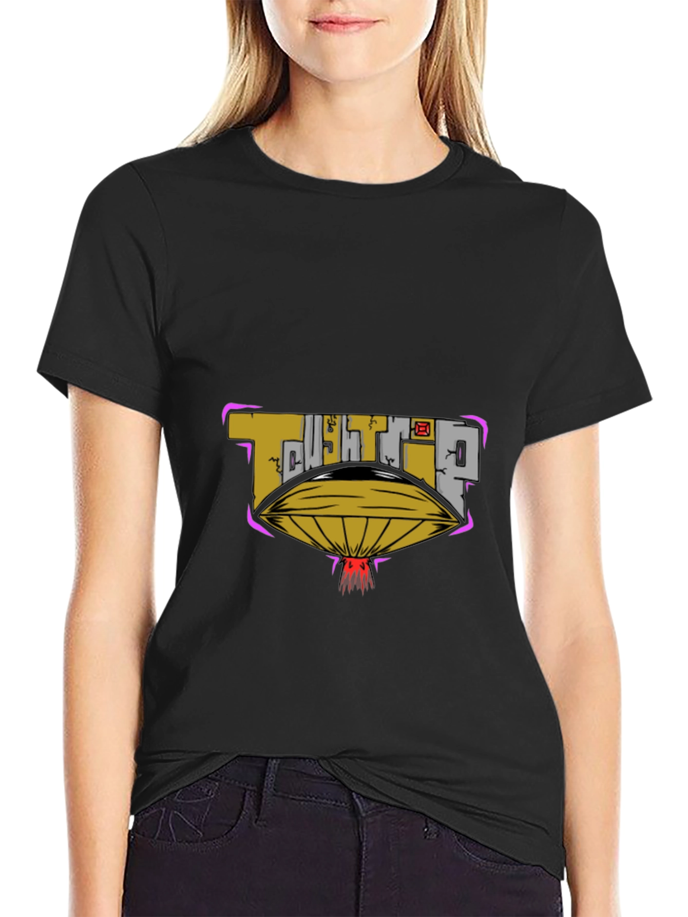 Tough Trip UFO Graphic Black Tee