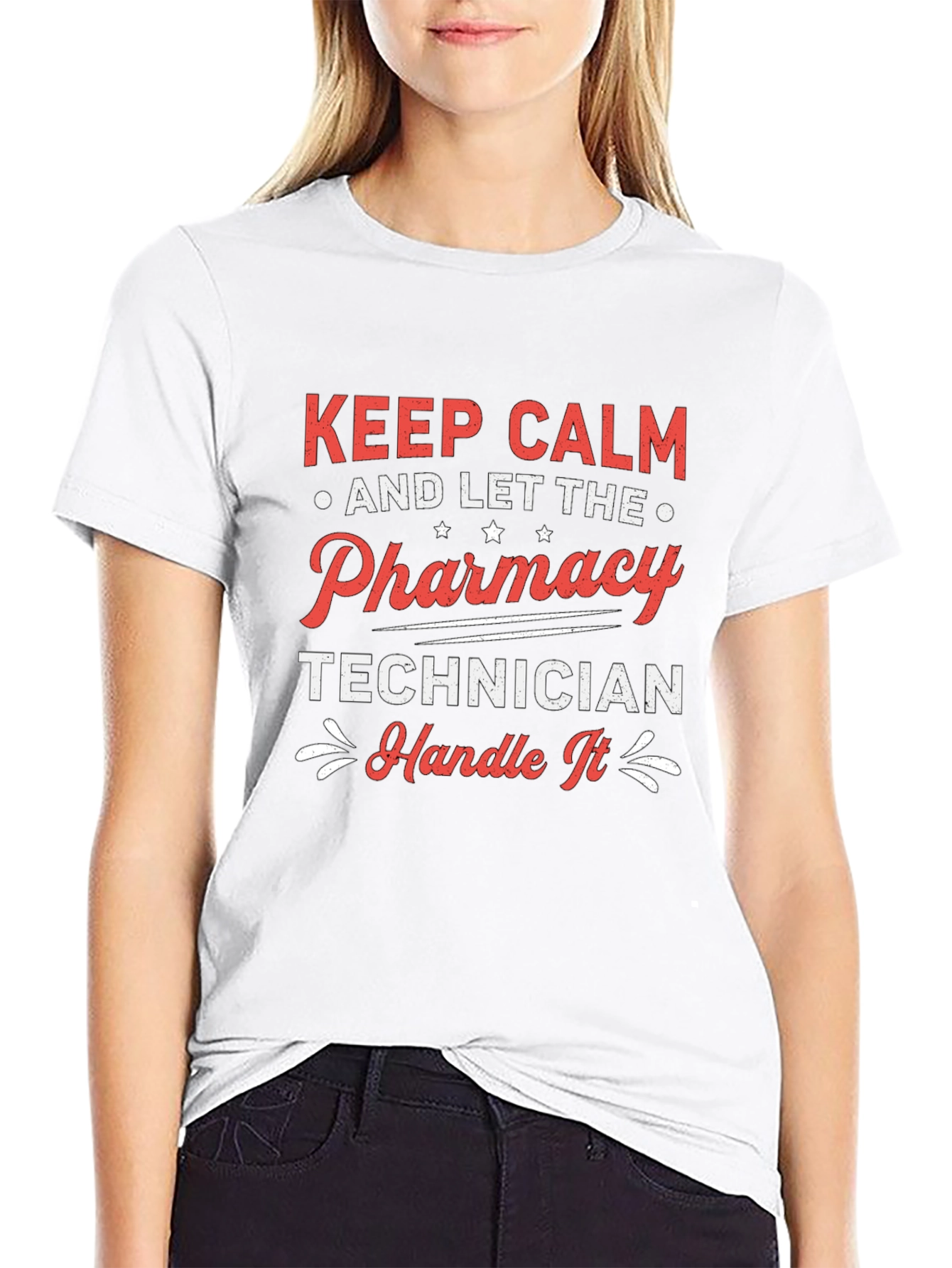 Keep Calm Pharmacy Technician Black T-Shirt
