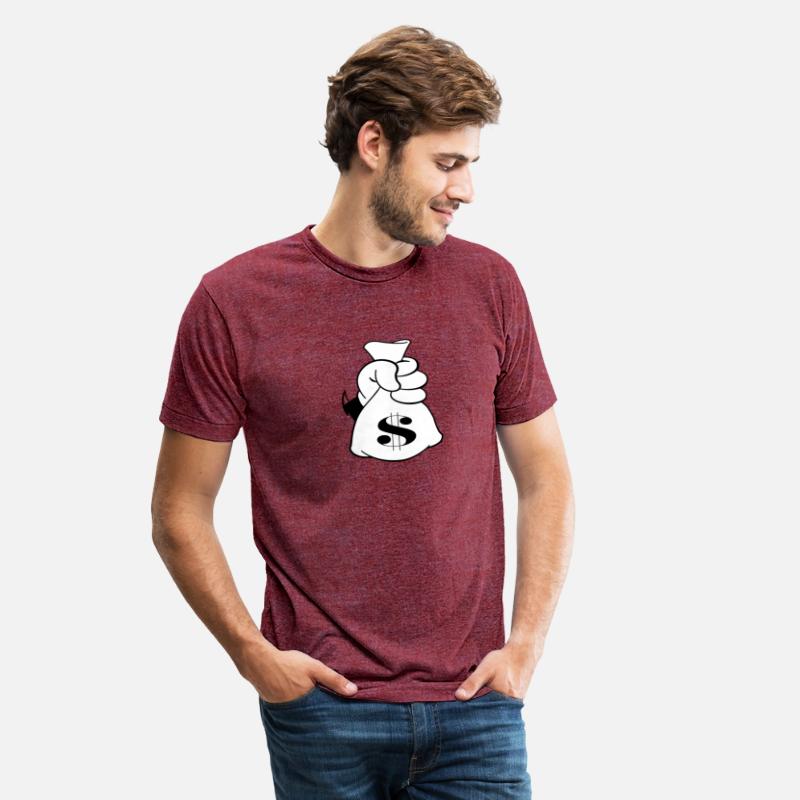 Mickey mouse hand handling a bag of money