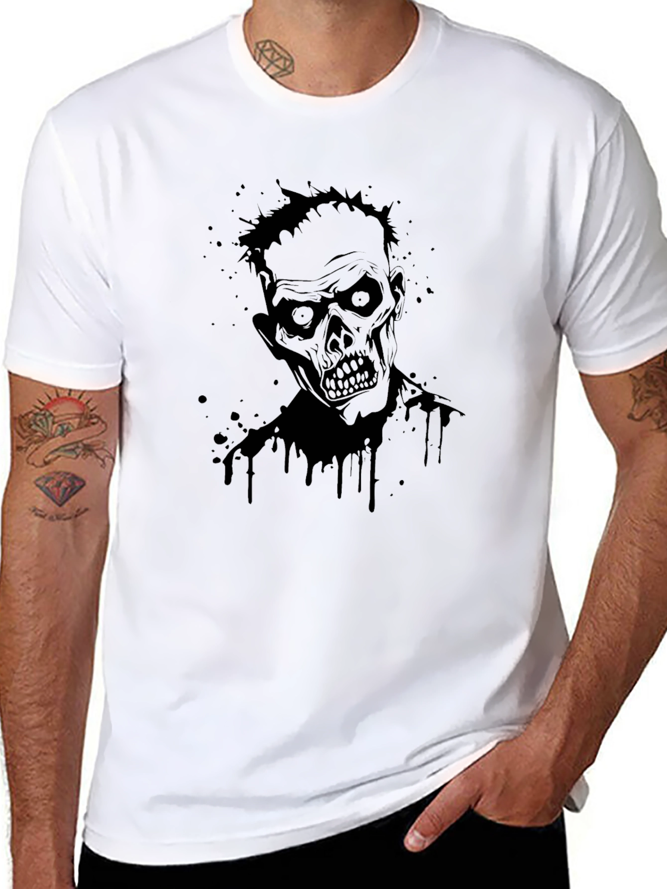 Zombie Graphic T-Shirt - Mens Black Tee