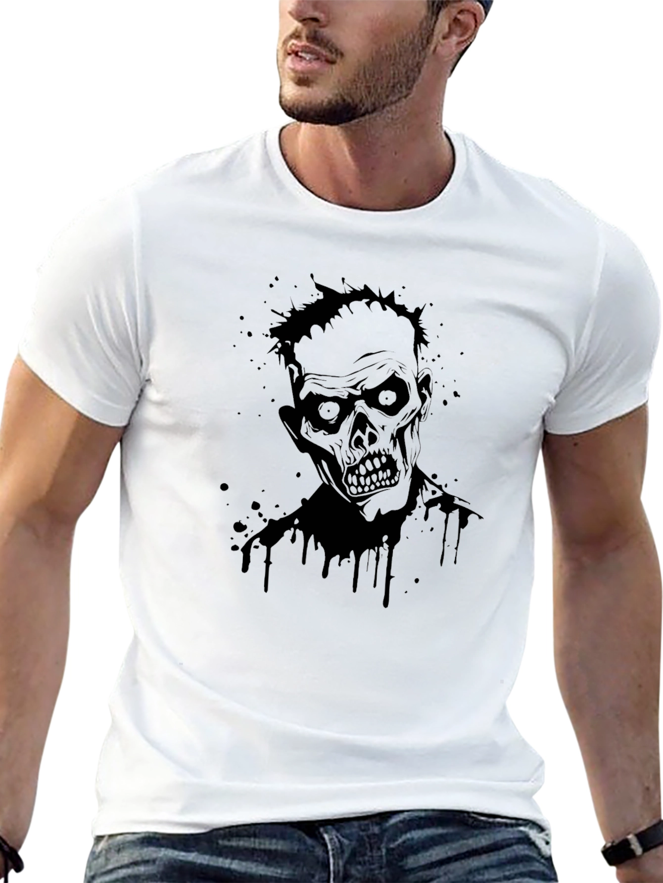 Zombie Graphic T-Shirt - Mens Black Tee