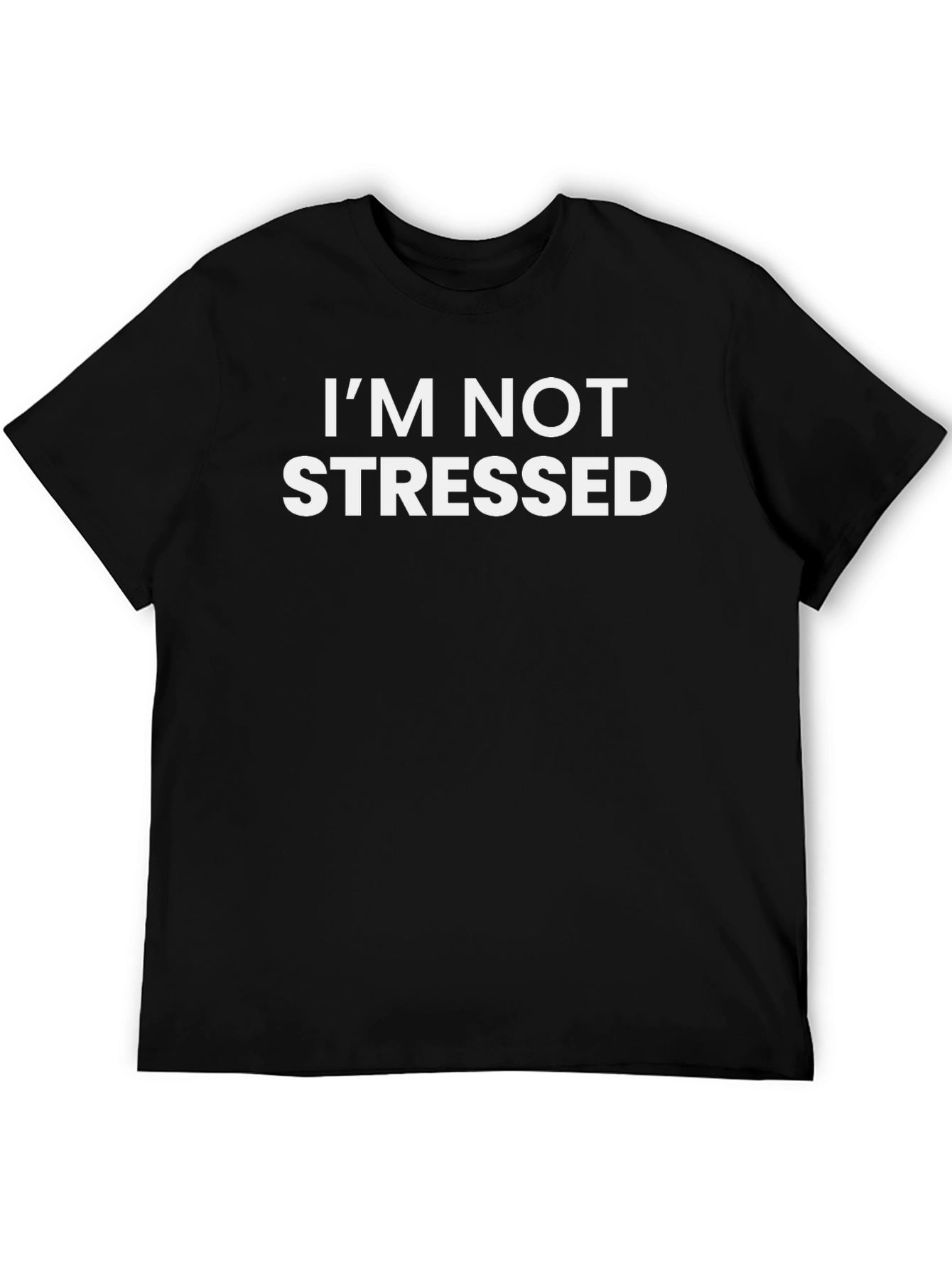 Im Not Stressed Black Crew Neck T-Shirt