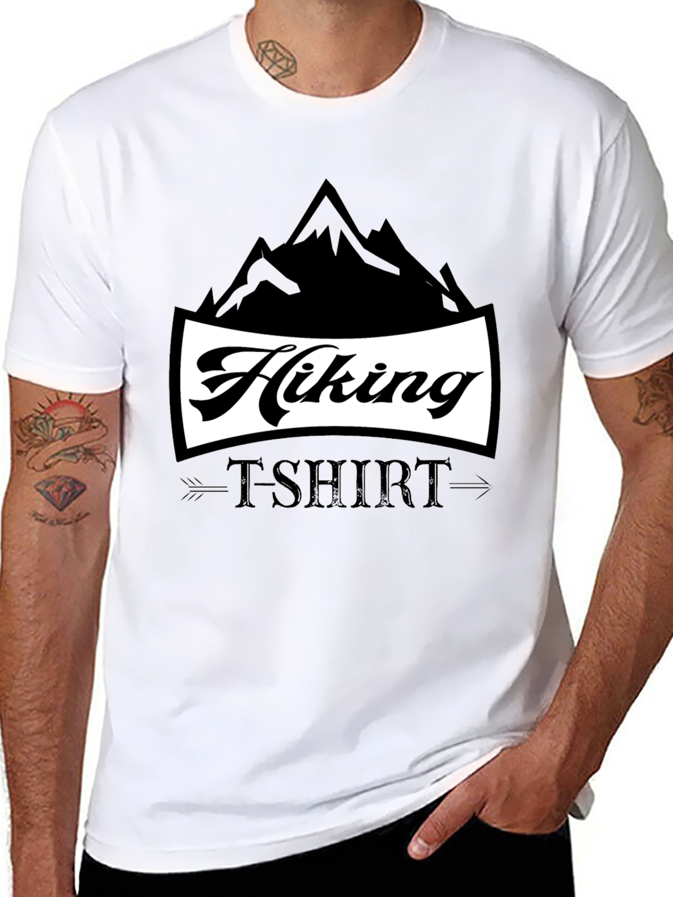 Hiking T-Shirt - Mountain Design