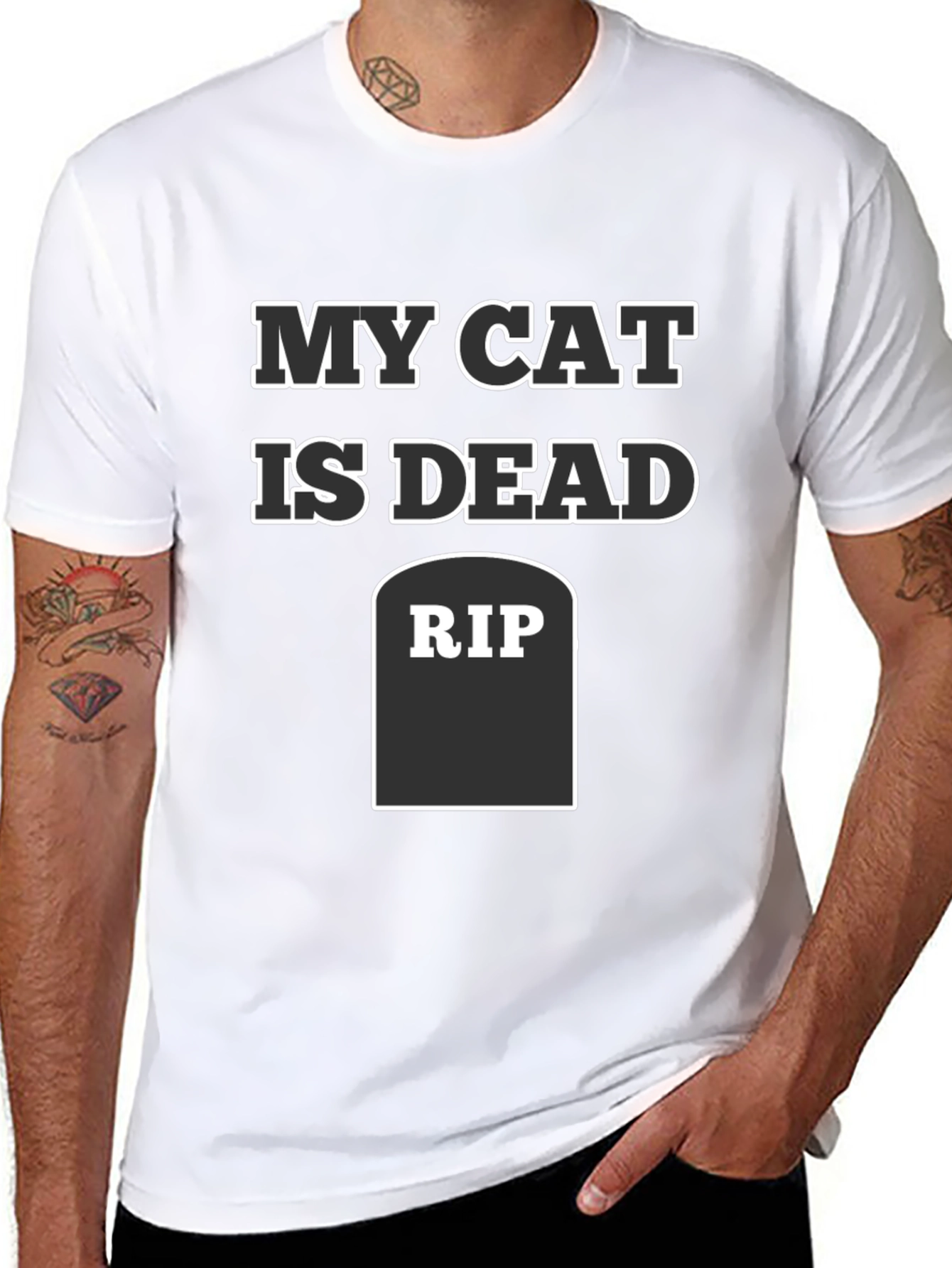My Cat is Dead Funny RIP T-Shirt