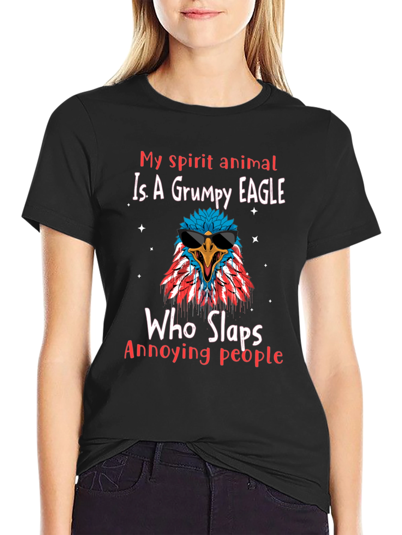 Grumpy Eagle T-Shirt - Slaps Annoying People