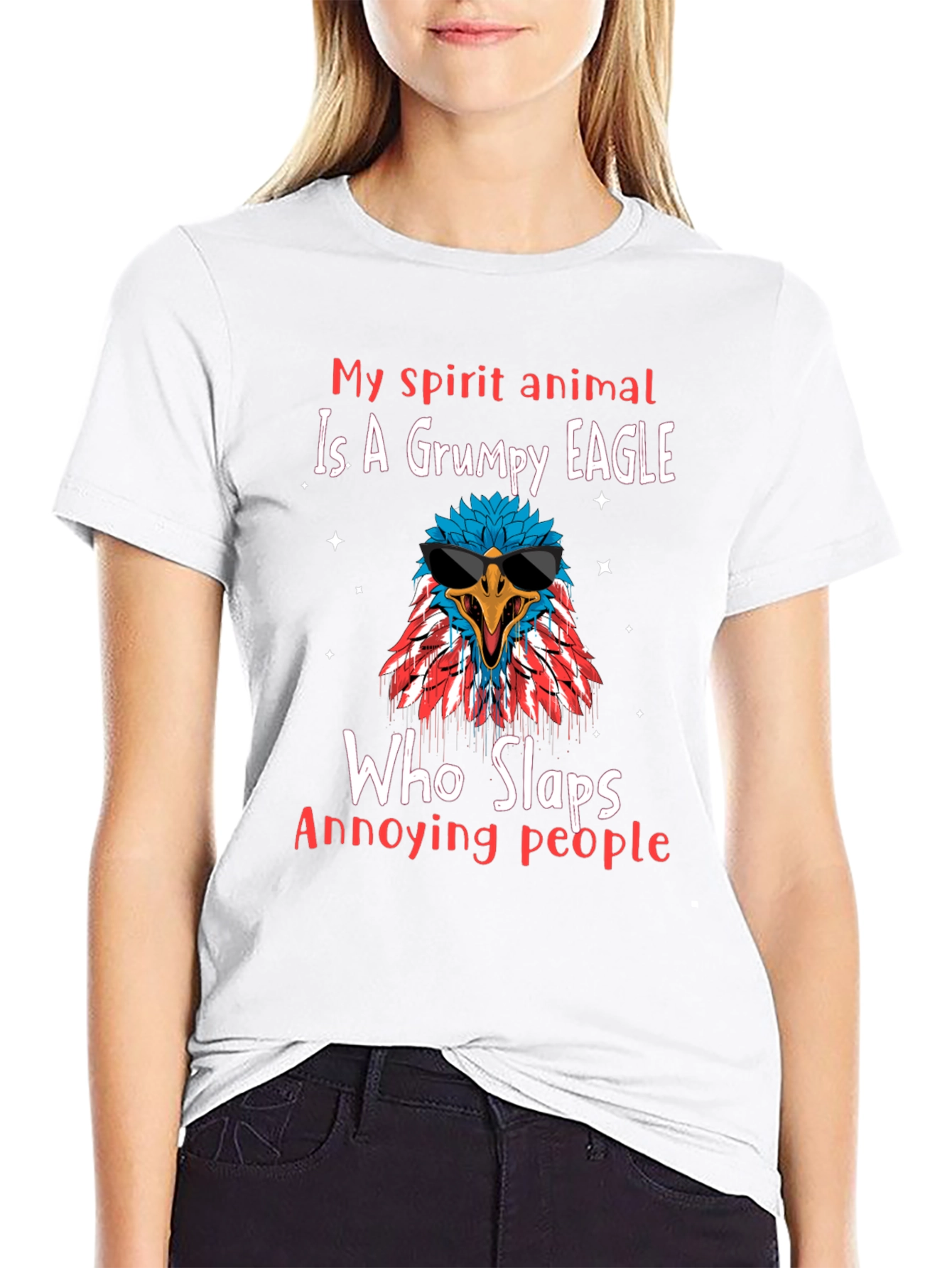 Grumpy Eagle T-Shirt - Slaps Annoying People