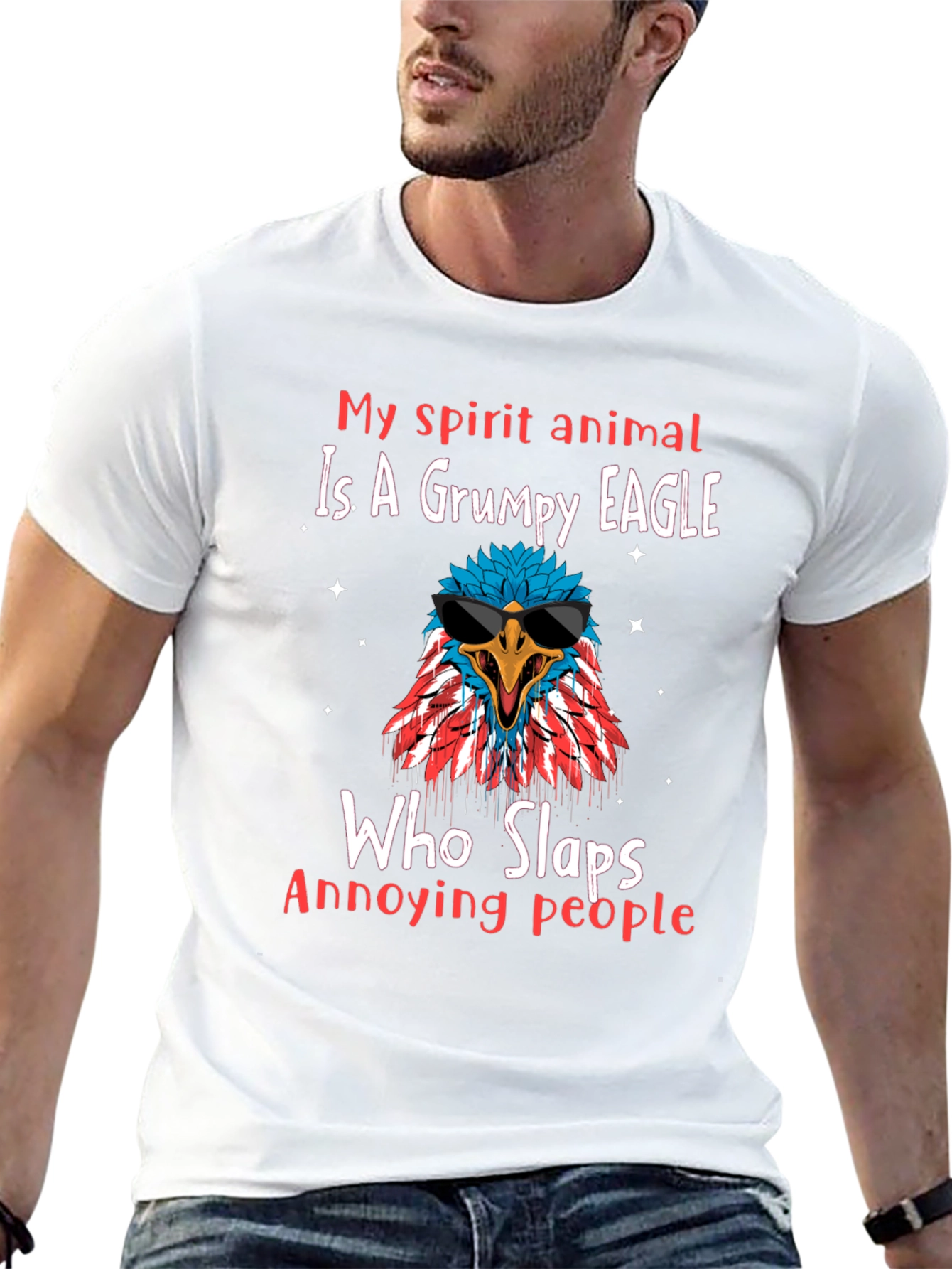 Grumpy Eagle T-Shirt - Slaps Annoying People