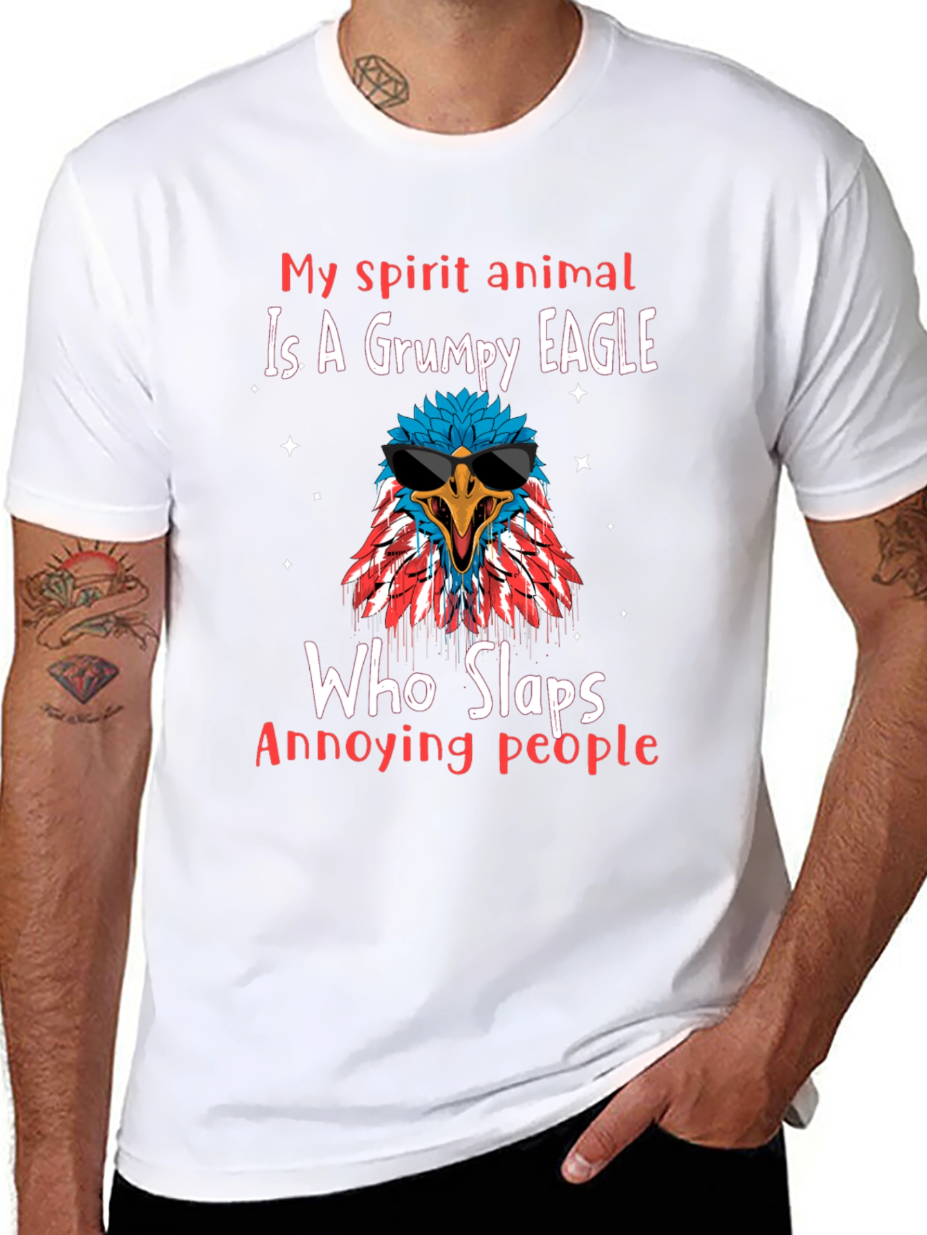 Grumpy Eagle T-Shirt - Slaps Annoying People