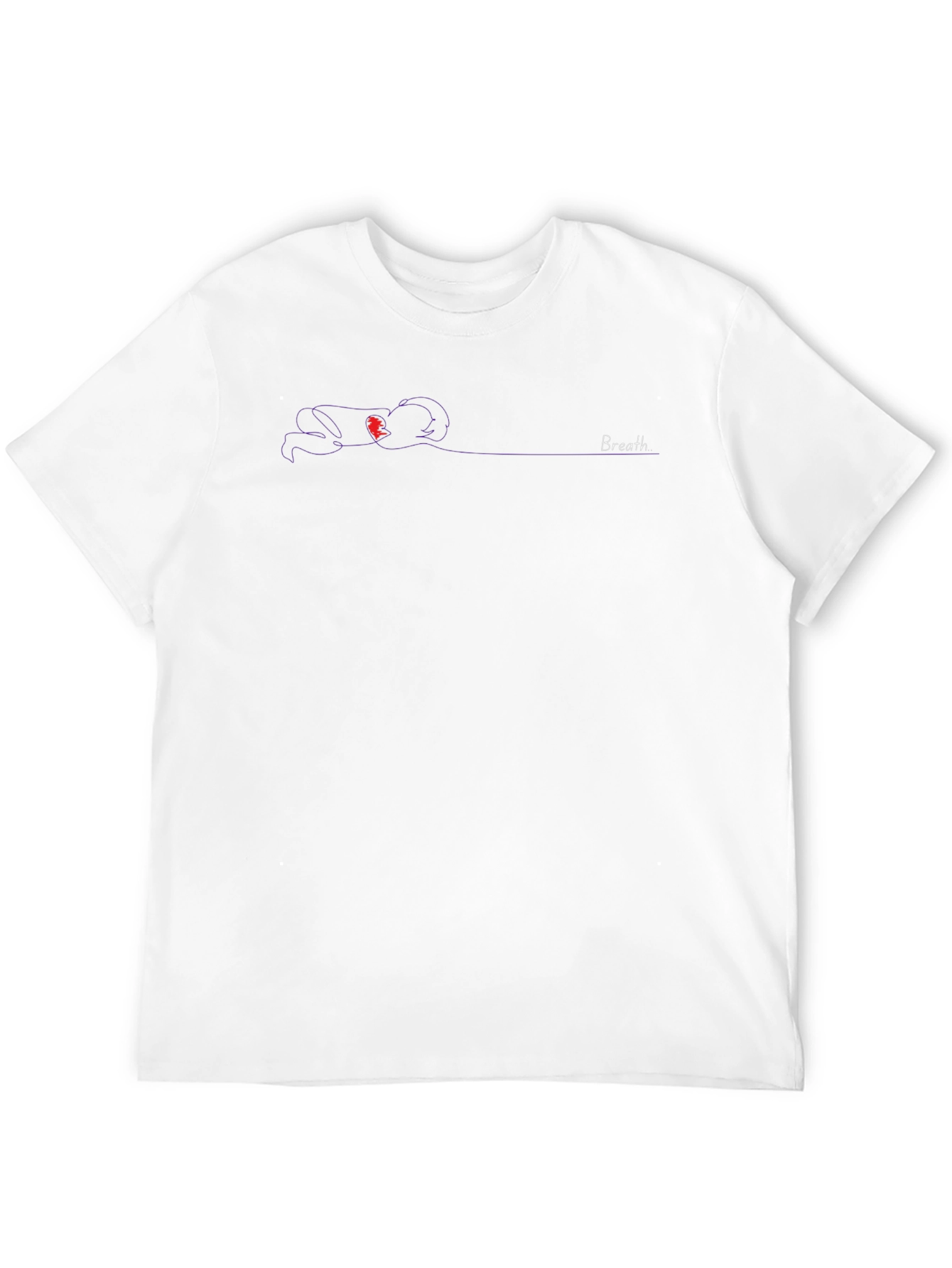 Breath Tee - Simple Line Art Design
