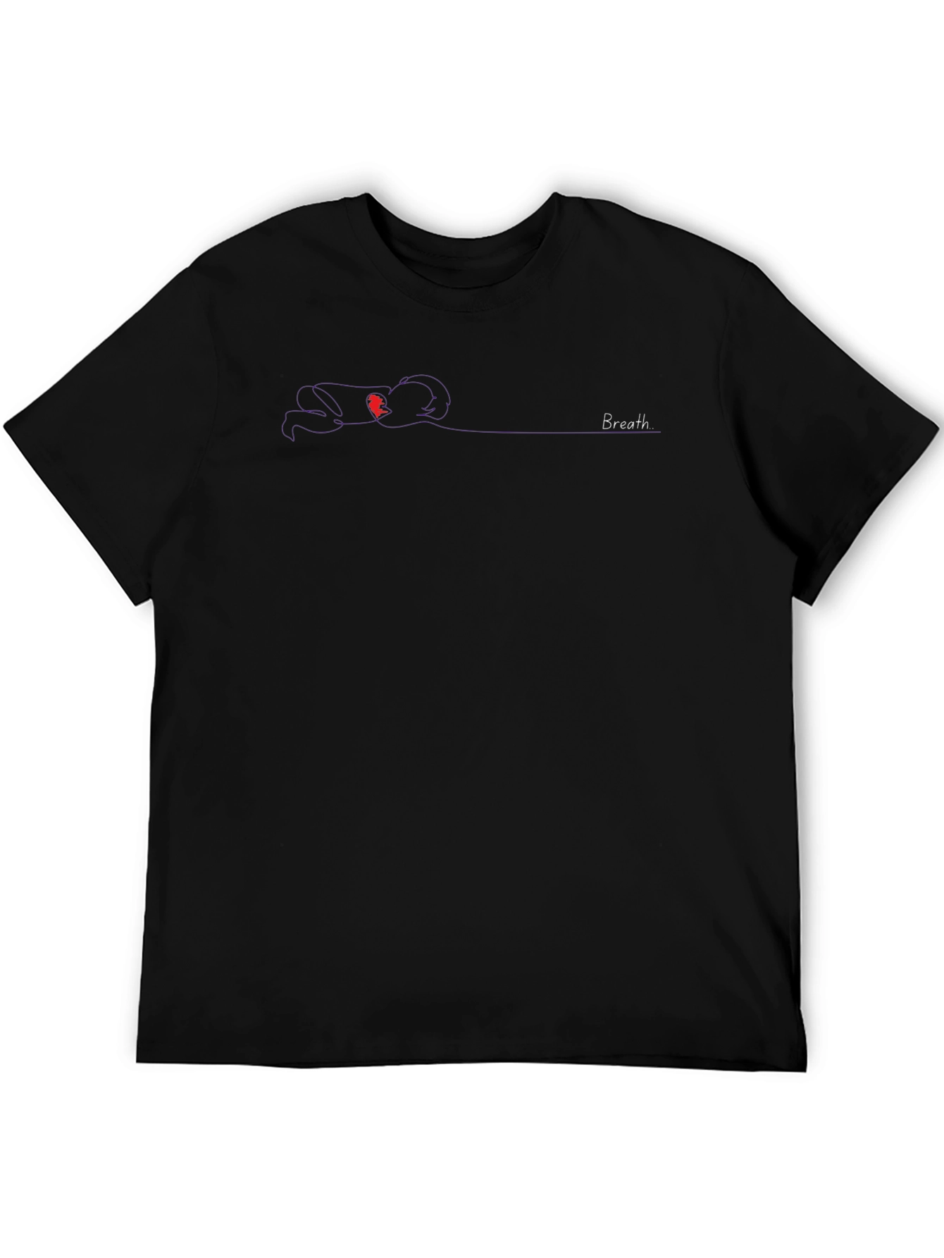Breath Tee - Simple Line Art Design
