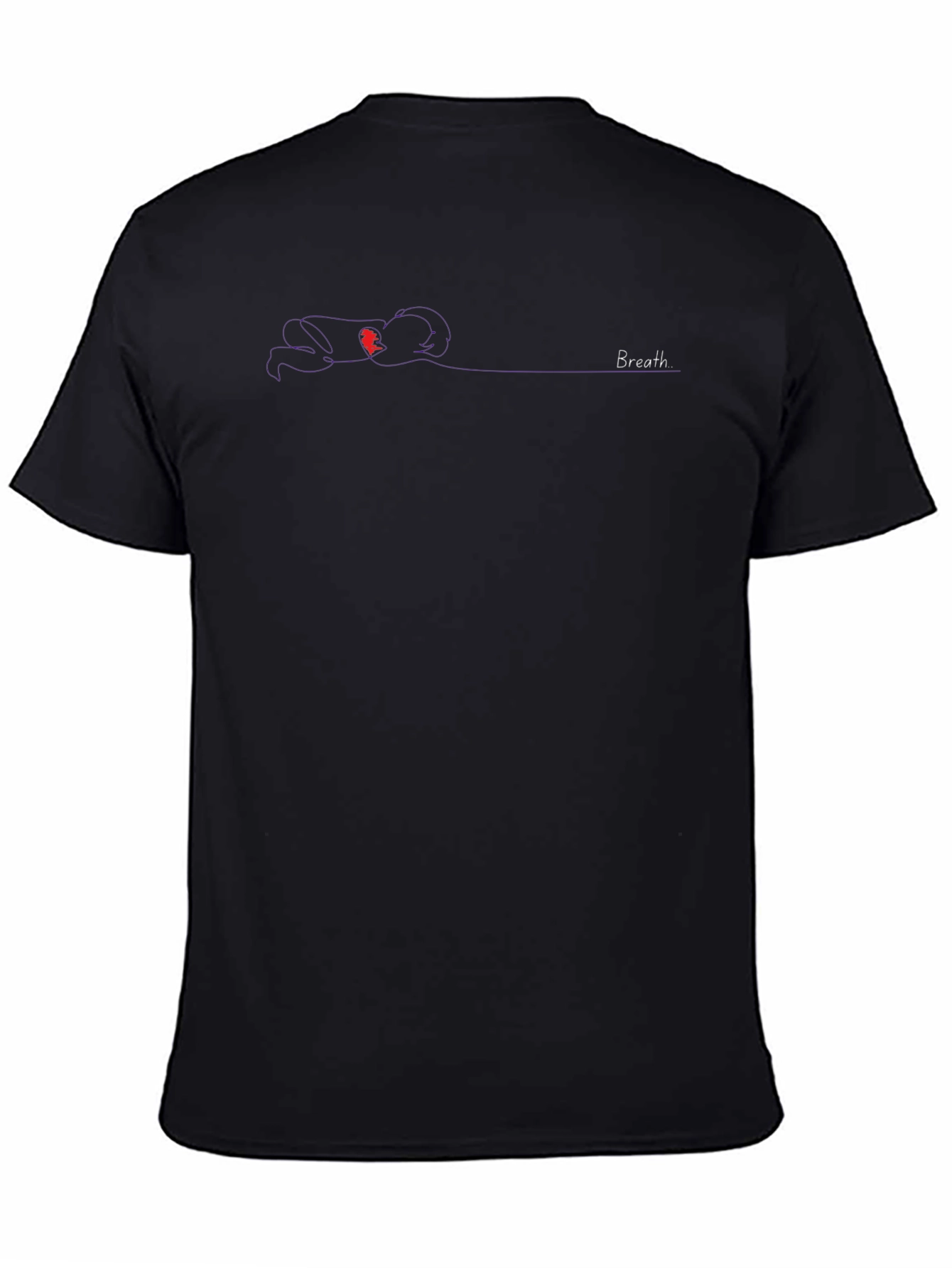 Breath Tee - Simple Line Art Design