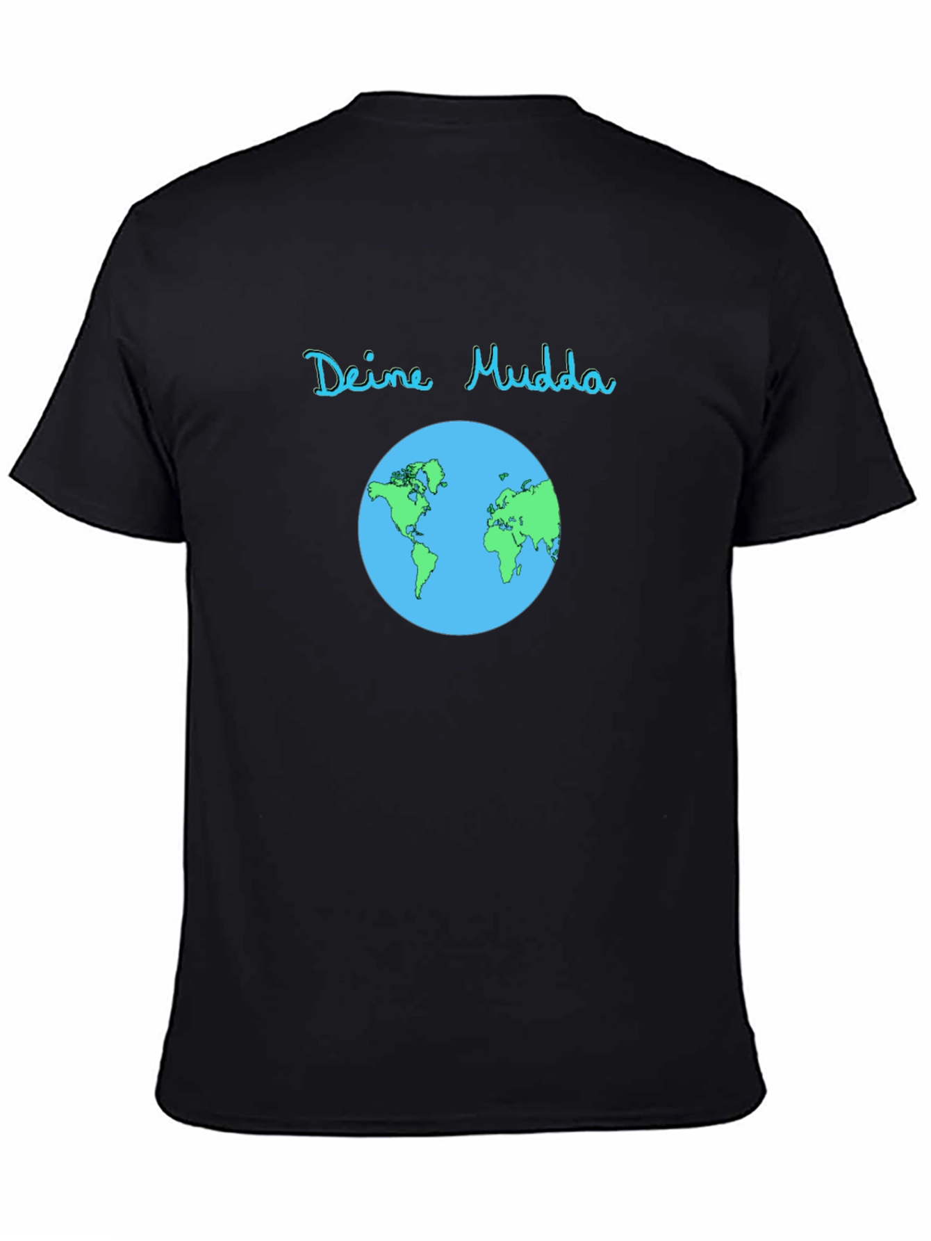 Deine Mudda Earth Graphic T-Shirt - Black