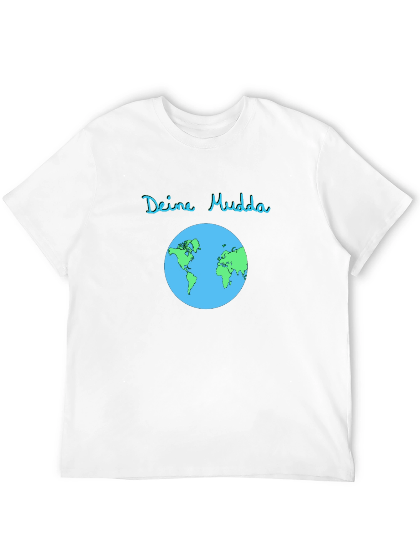 Deine Mudda Earth Graphic T-Shirt - Black