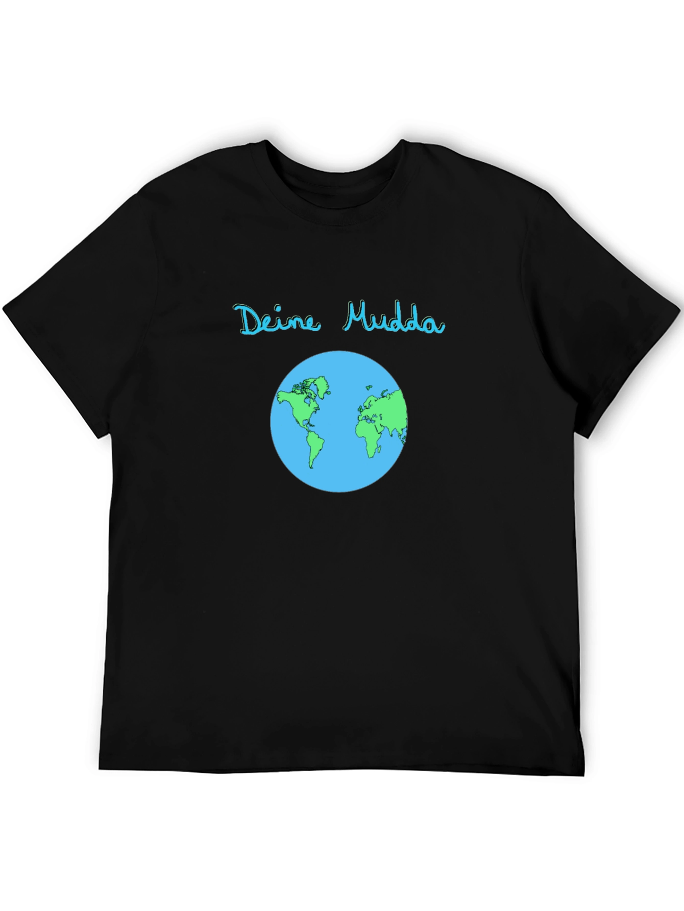 Deine Mudda Earth Graphic T-Shirt - Black
