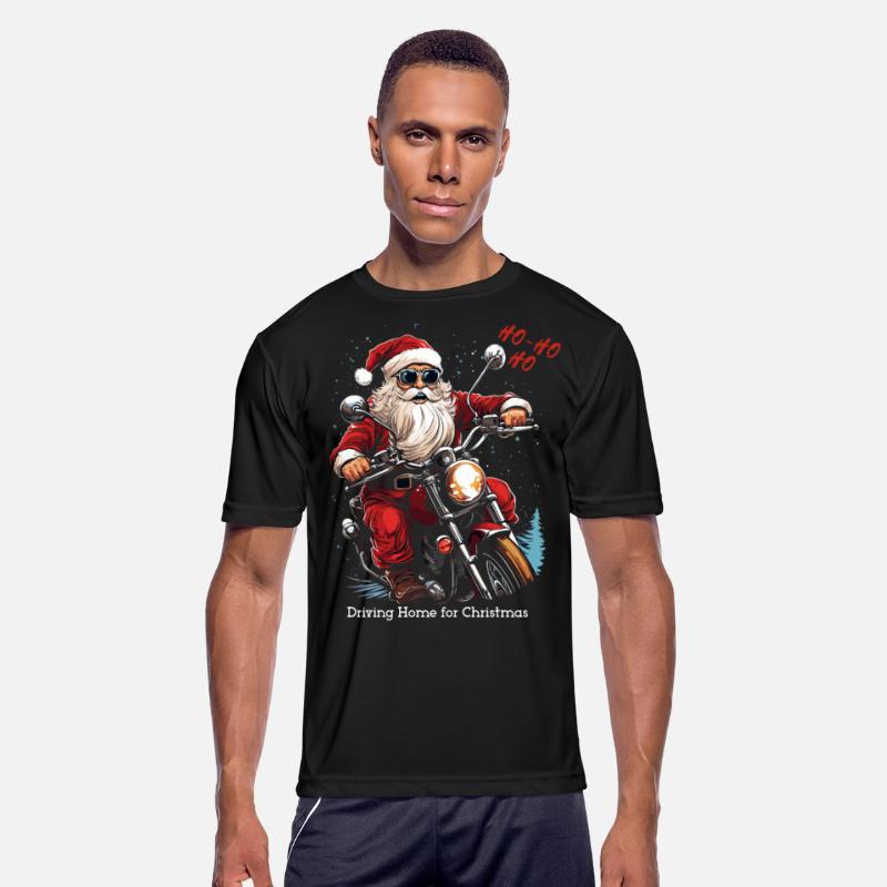 Motorcyclist Santa Claus Motorcycle Christmas