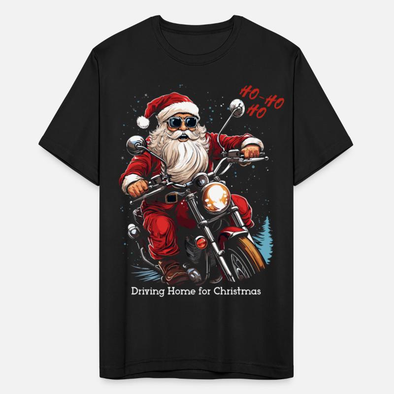 Motorcyclist Santa Claus Motorcycle Christmas