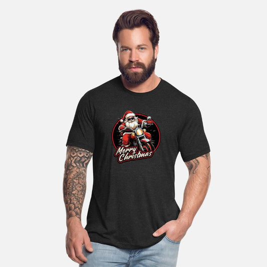 Motorcyclist Santa Claus Motorcycle Christmas