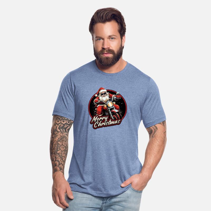 Motorcyclist Santa Claus Motorcycle Christmas