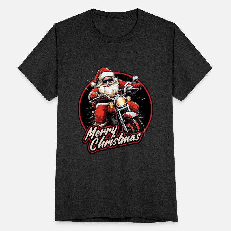 Motorcyclist Santa Claus Motorcycle Christmas