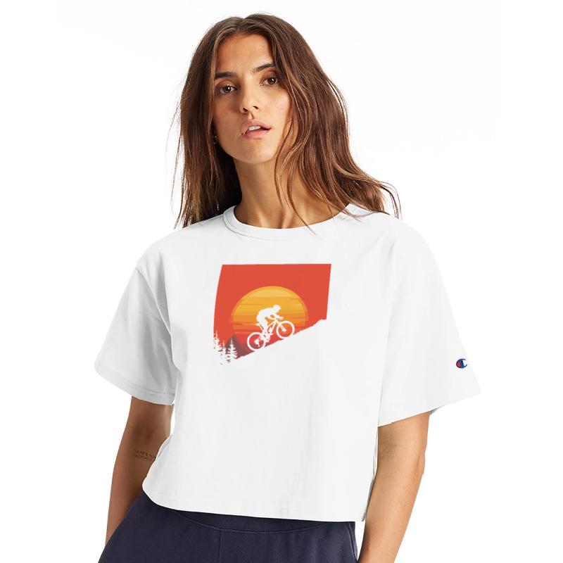 Mountain Biker Sunset Silhouette