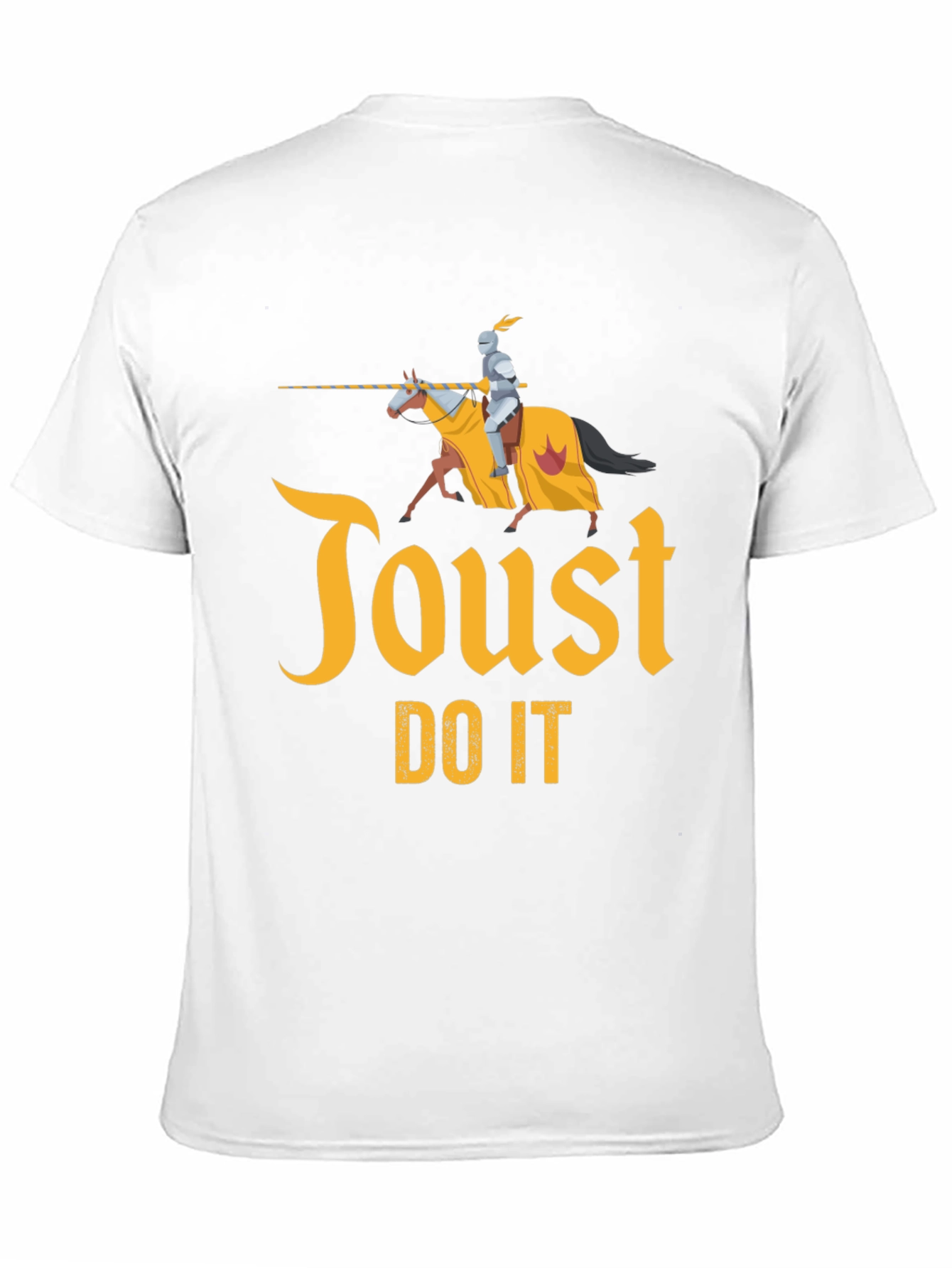 Toust Do It Black T-Shirt Medieval Knight Jousting