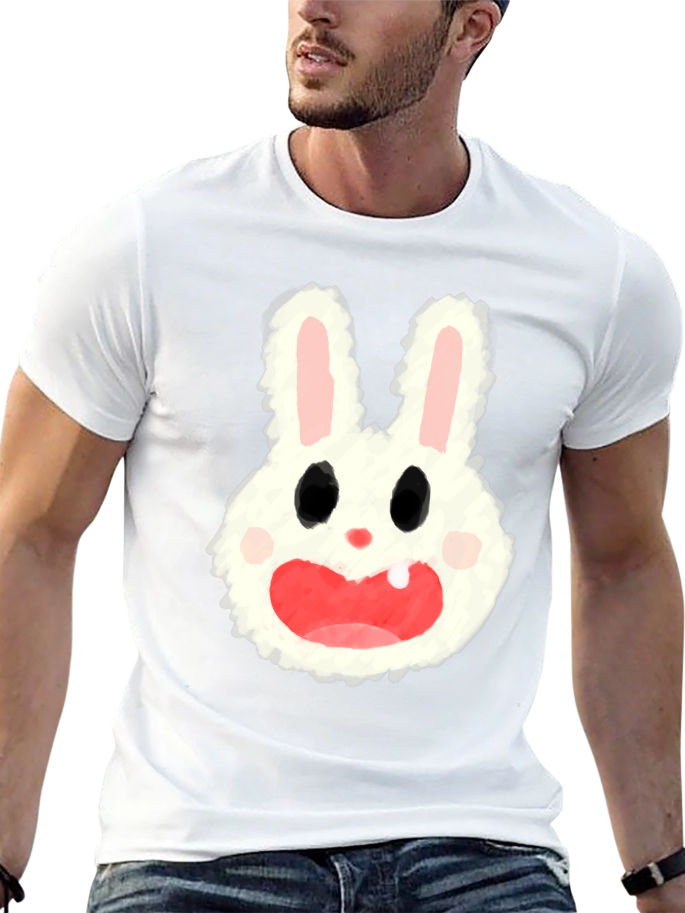 Funny Bunny Graphic T-Shirt - Soft Cotton Tee