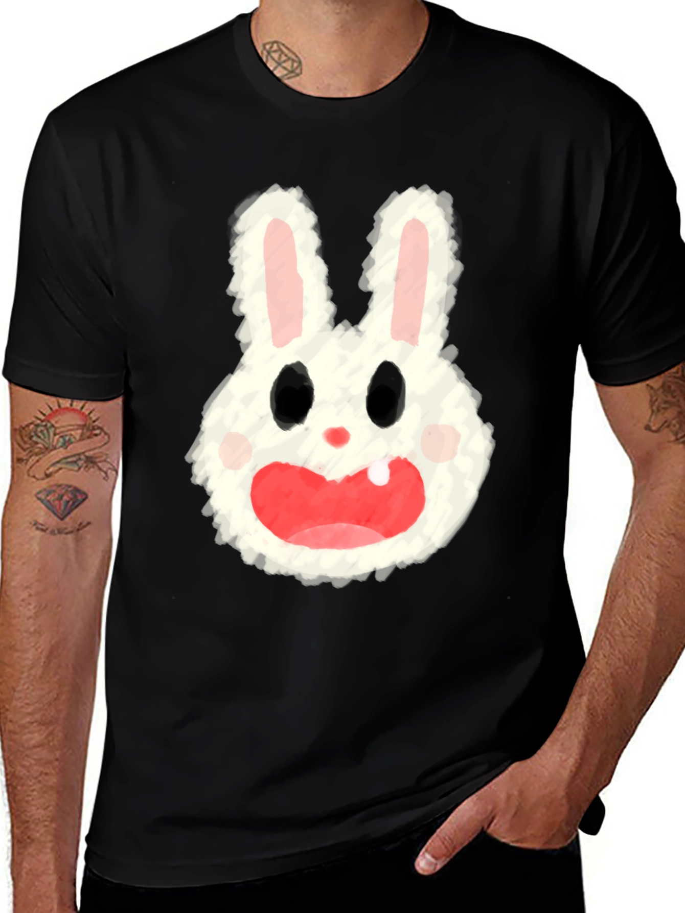 Funny Bunny Graphic T-Shirt - Soft Cotton Tee