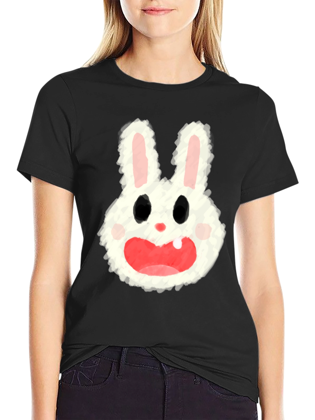 Funny Bunny Graphic T-Shirt - Soft Cotton Tee