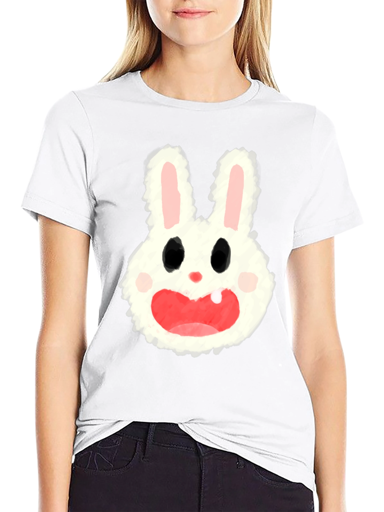 Funny Bunny Graphic T-Shirt - Soft Cotton Tee