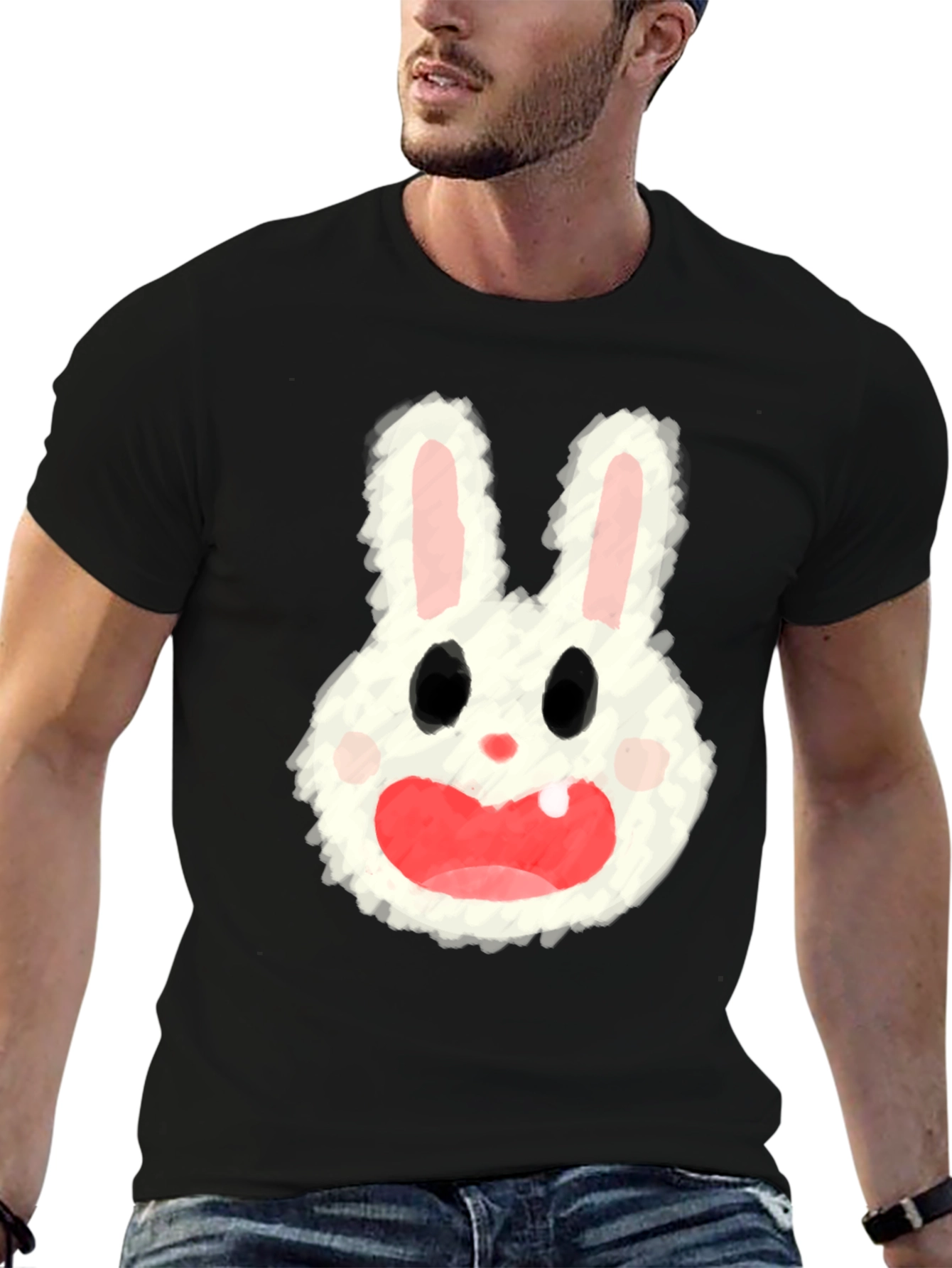 Funny Bunny Graphic T-Shirt - Soft Cotton Tee