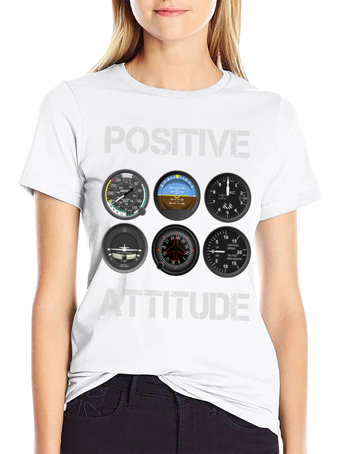 Positive Attitude Pilot Aviation T-Shirt