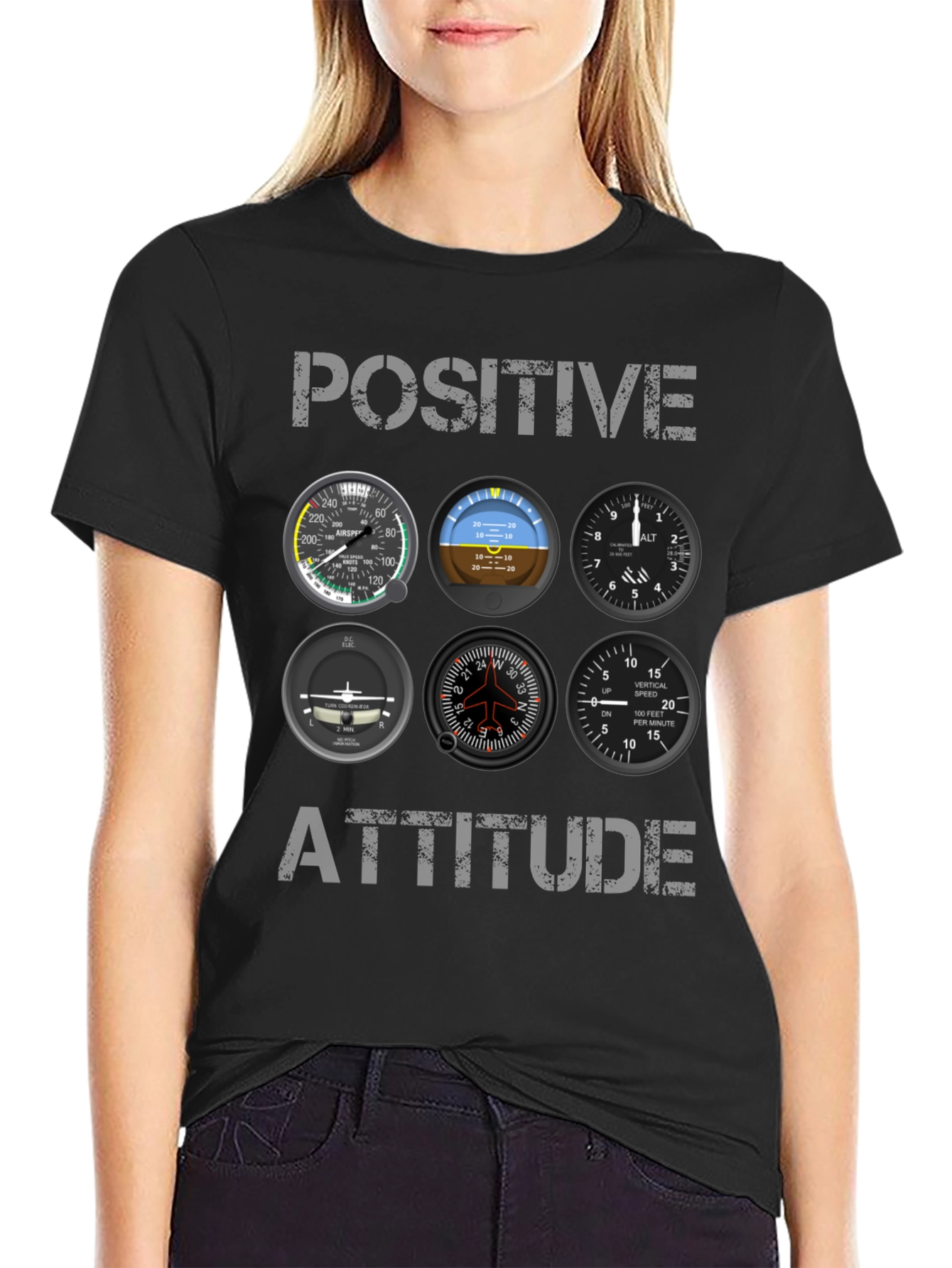 Positive Attitude Pilot Aviation T-Shirt