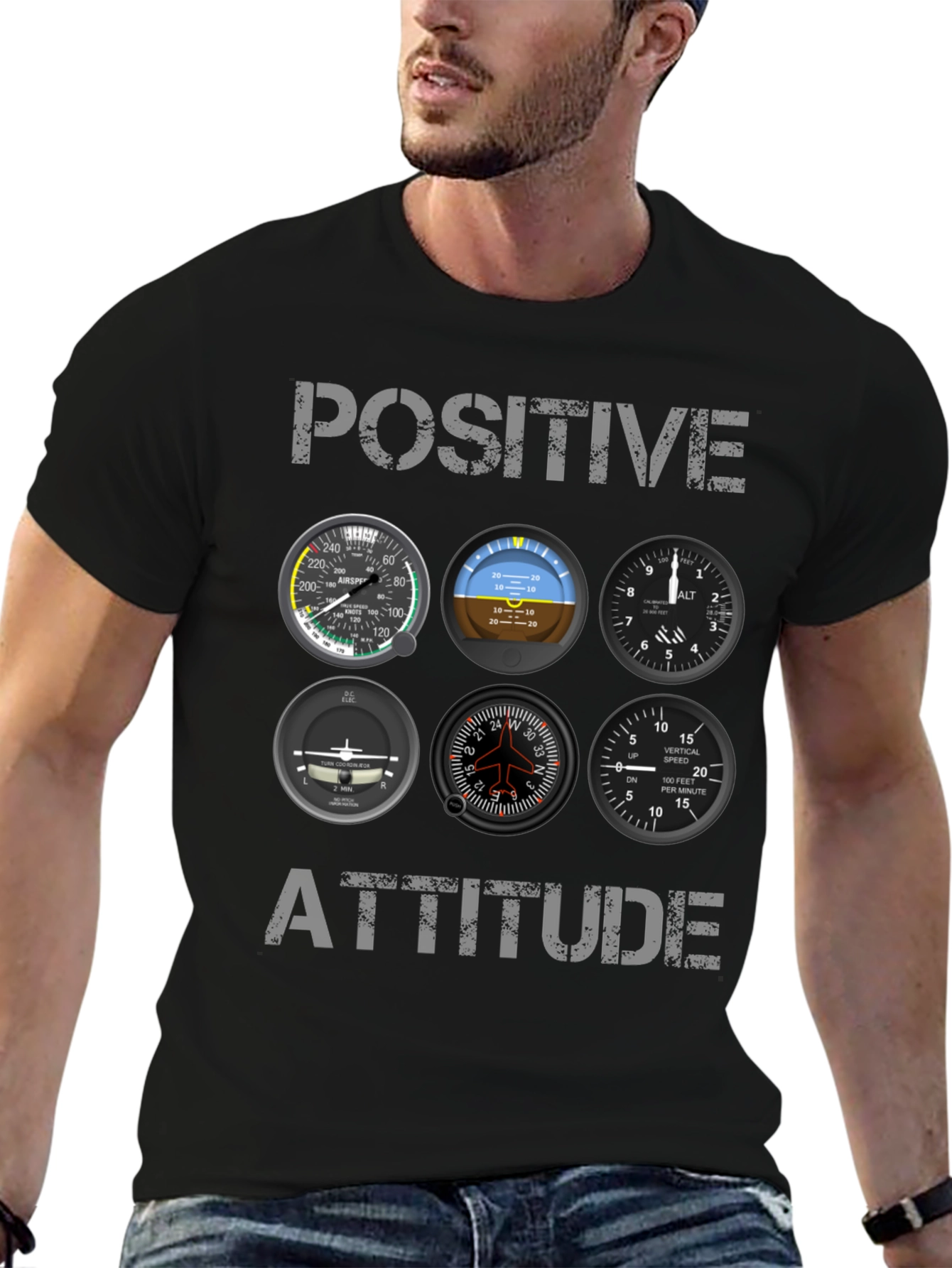 Positive Attitude Pilot Aviation T-Shirt