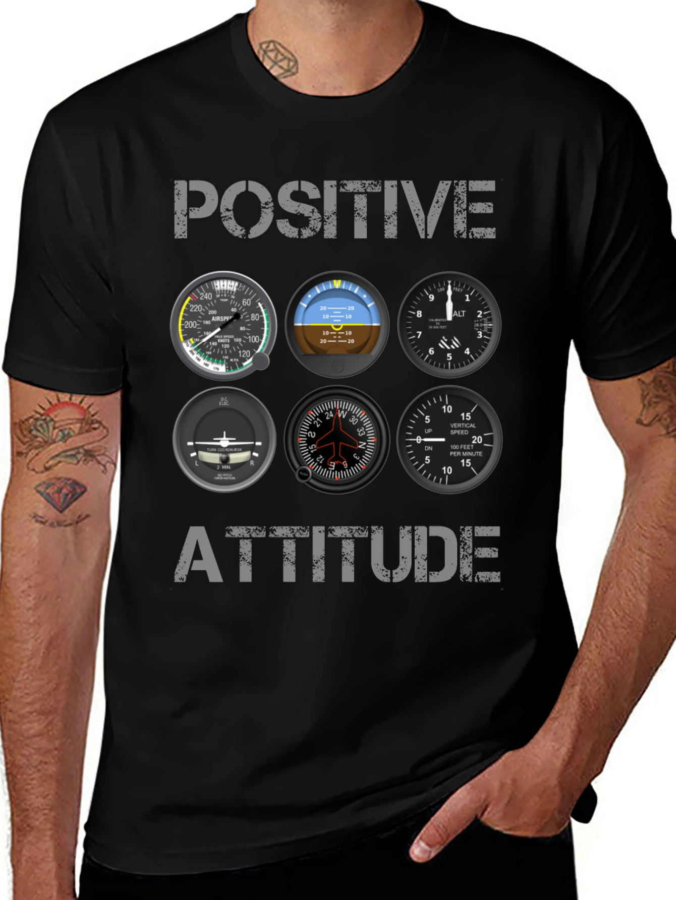 Positive Attitude Pilot Aviation T-Shirt