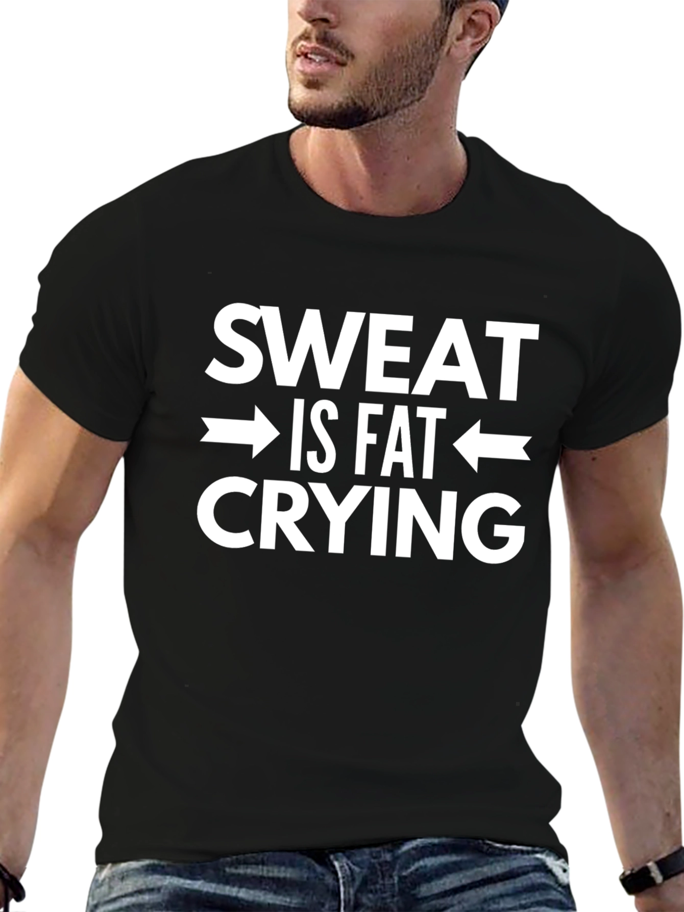 Sweat is Fat Crying Graphic Tee