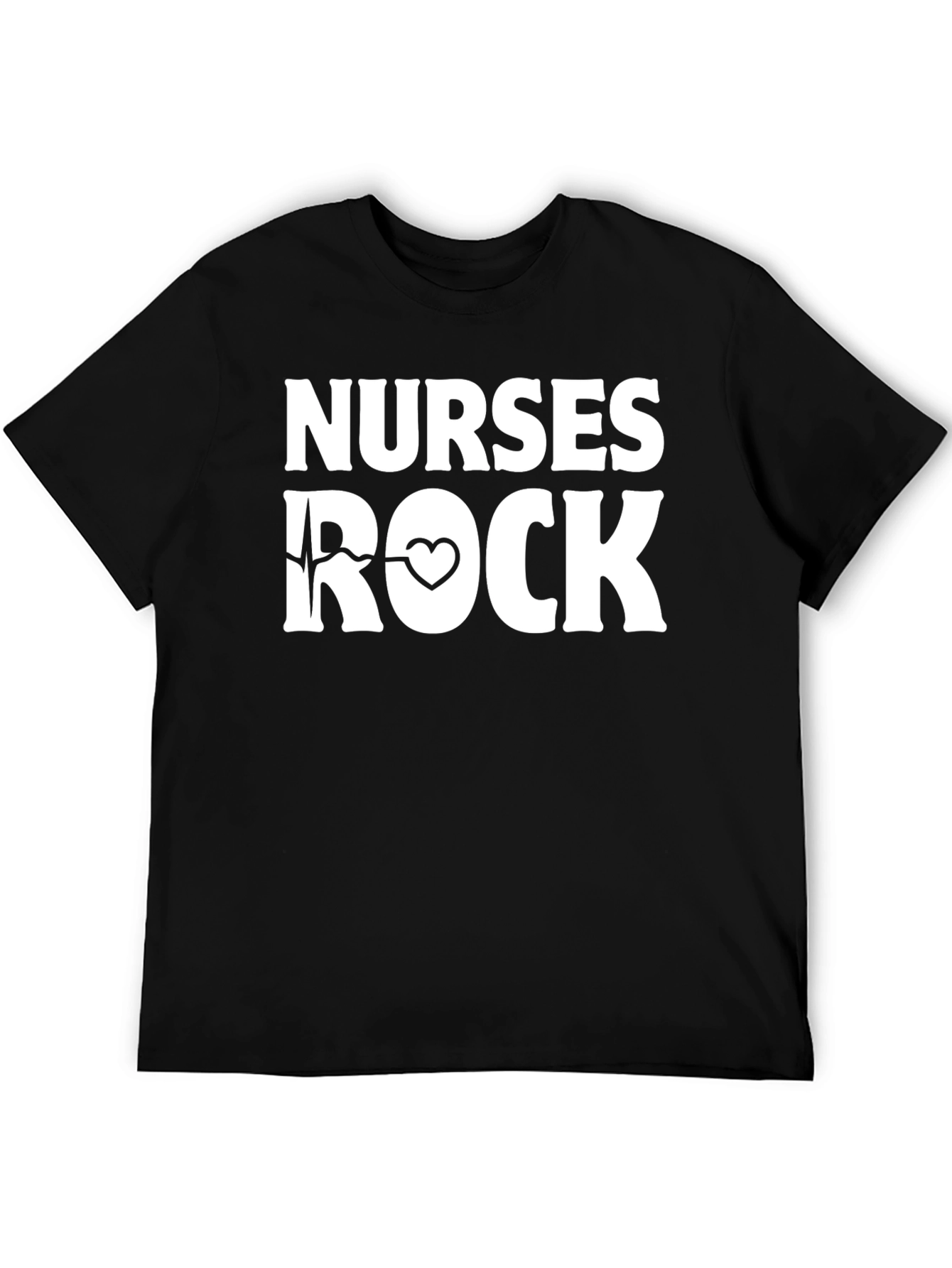 Nurses Rock Graphic T-Shirt - Black