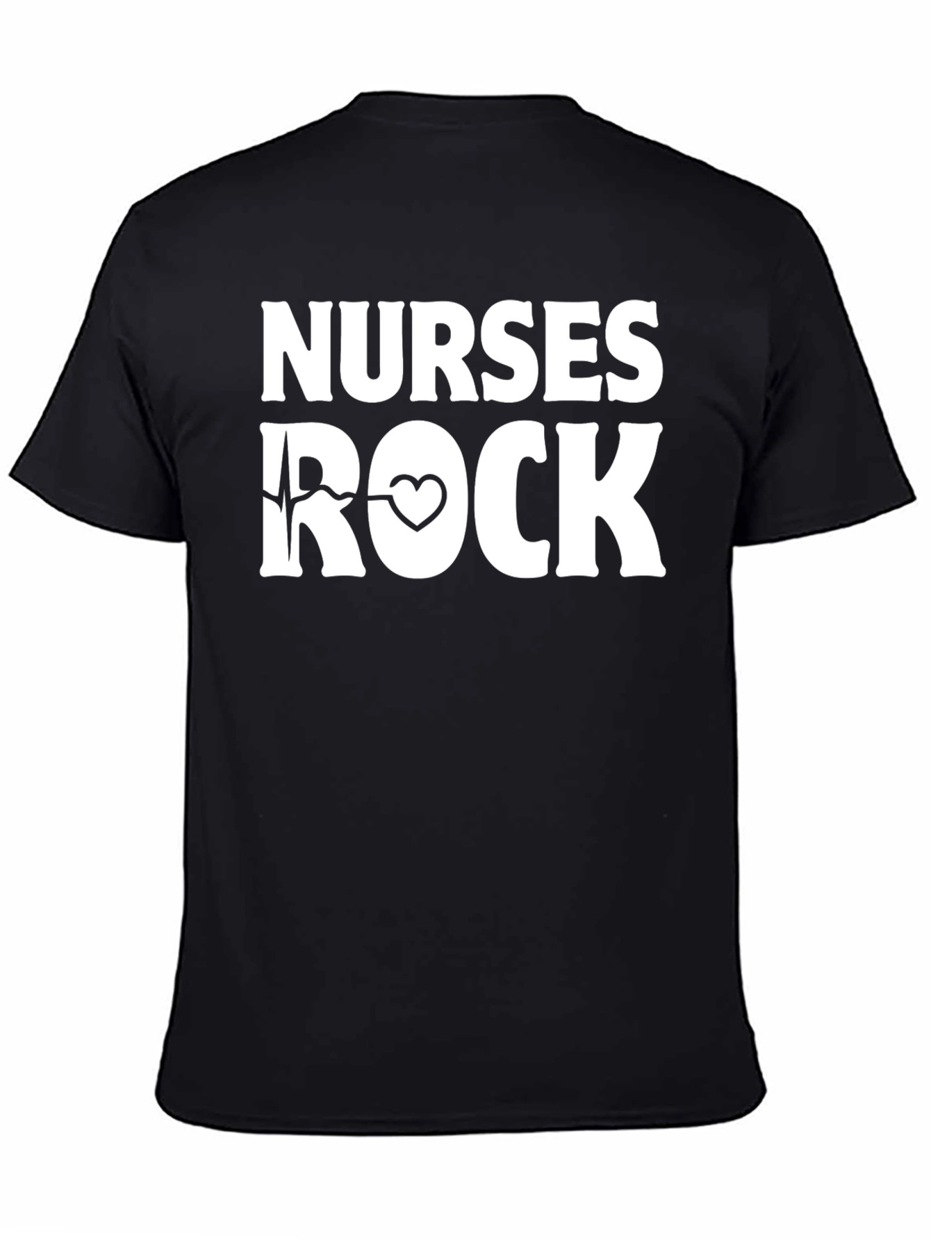 Nurses Rock Graphic T-Shirt - Black