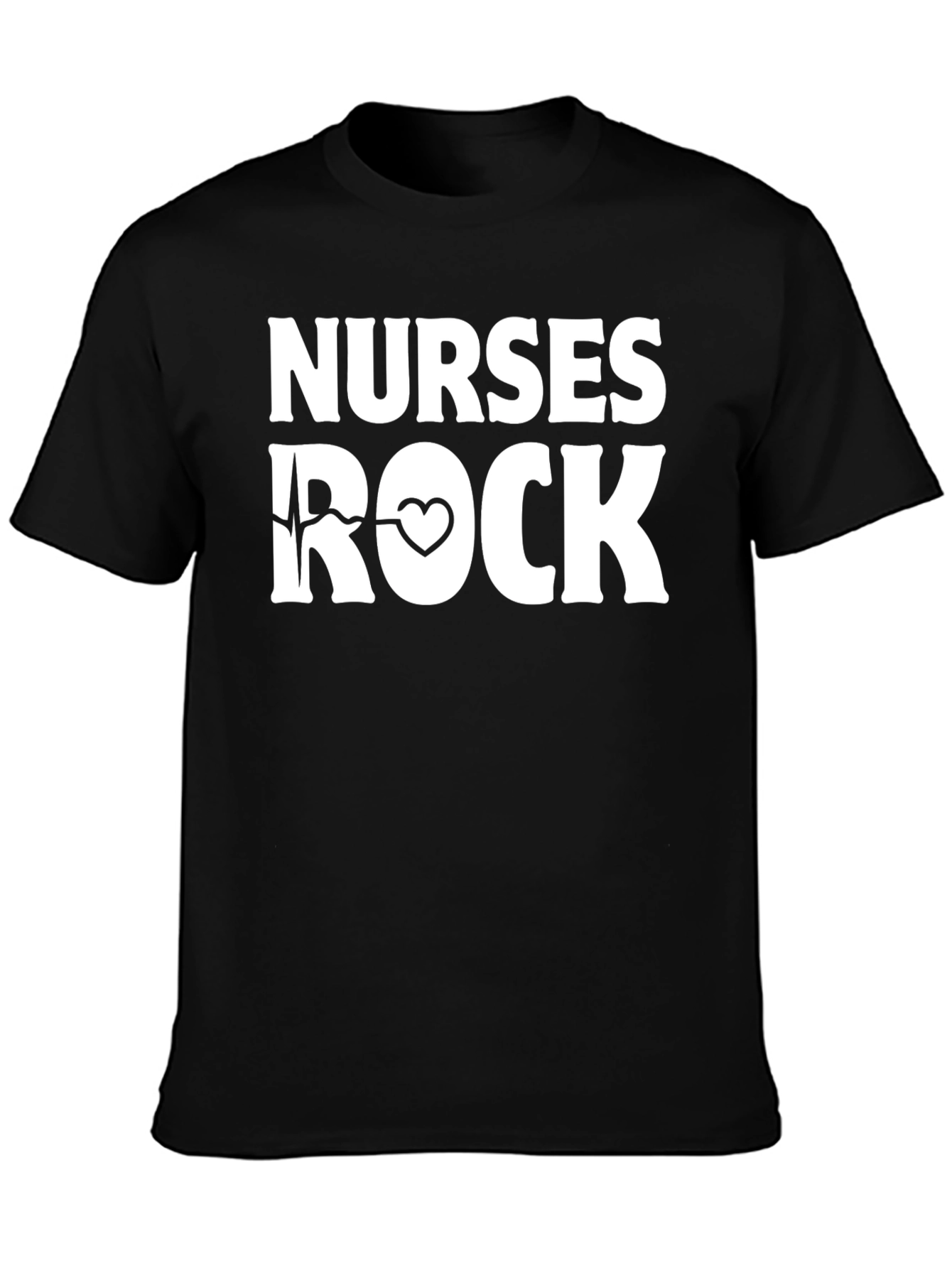 Nurses Rock Graphic T-Shirt - Black