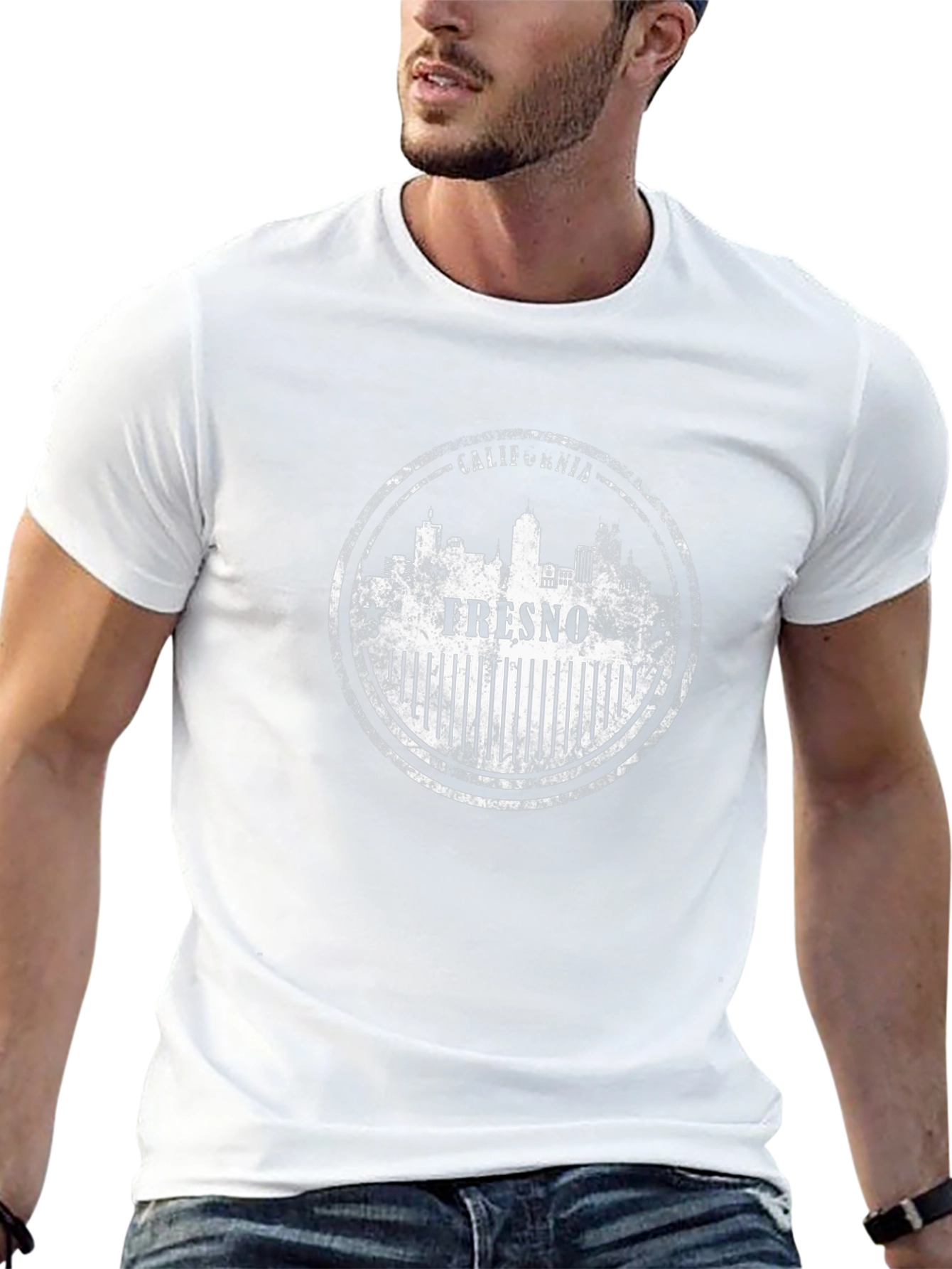 Fresno California Stamp Graphic Tee
