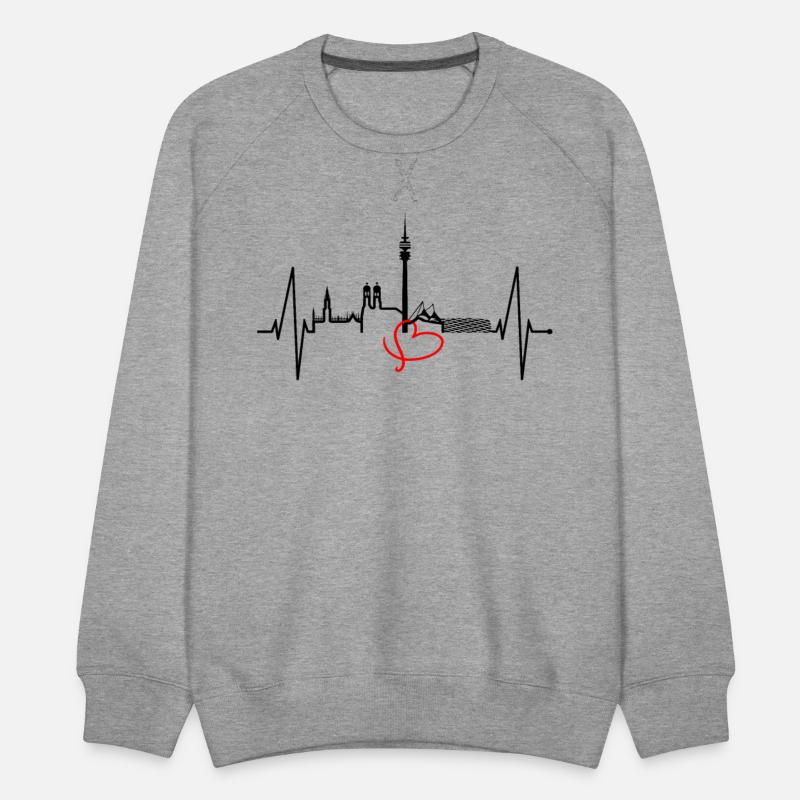 Munich Skyline Heartbeat Bavarian Oktoberfest Gift