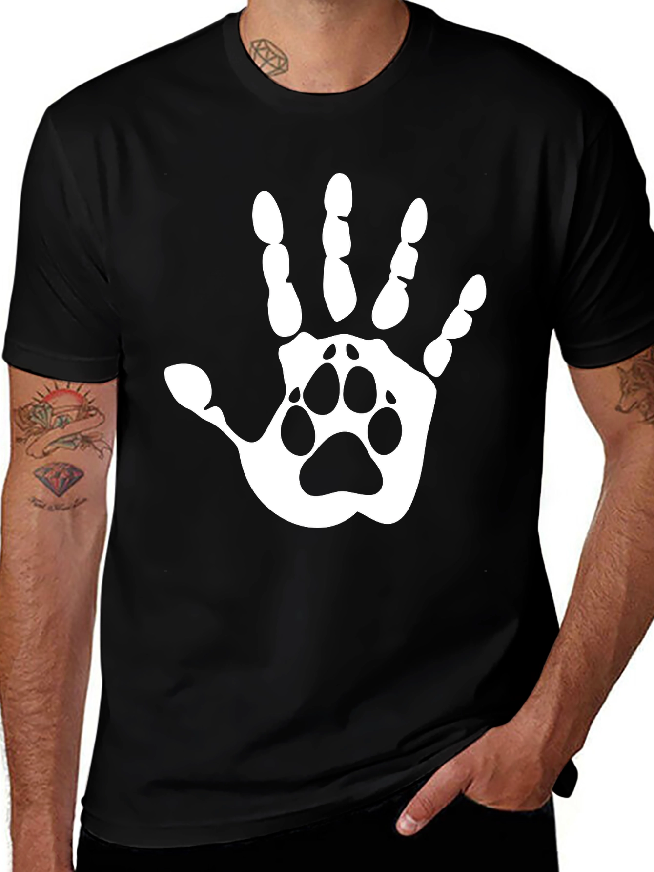 Paw Print Hand T-Shirt