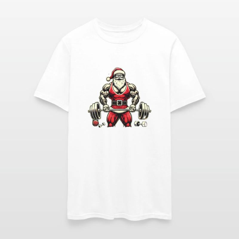 Muscular Santa Gym Lover T-Shirt – Bold Christmas