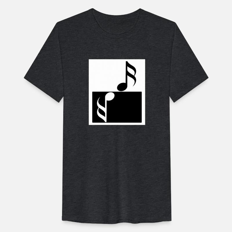 music notes yin yang white black