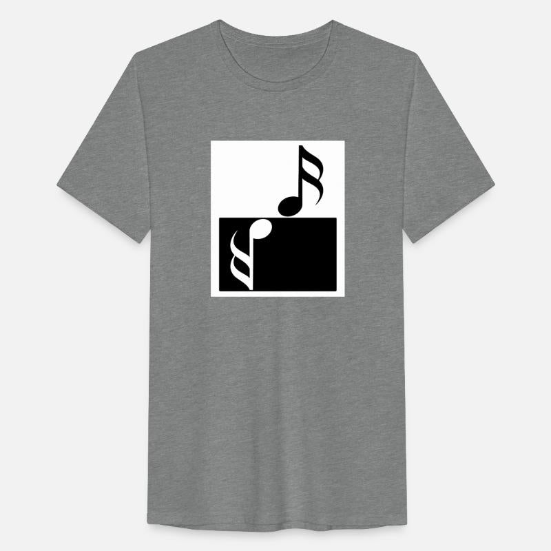 music notes yin yang white black