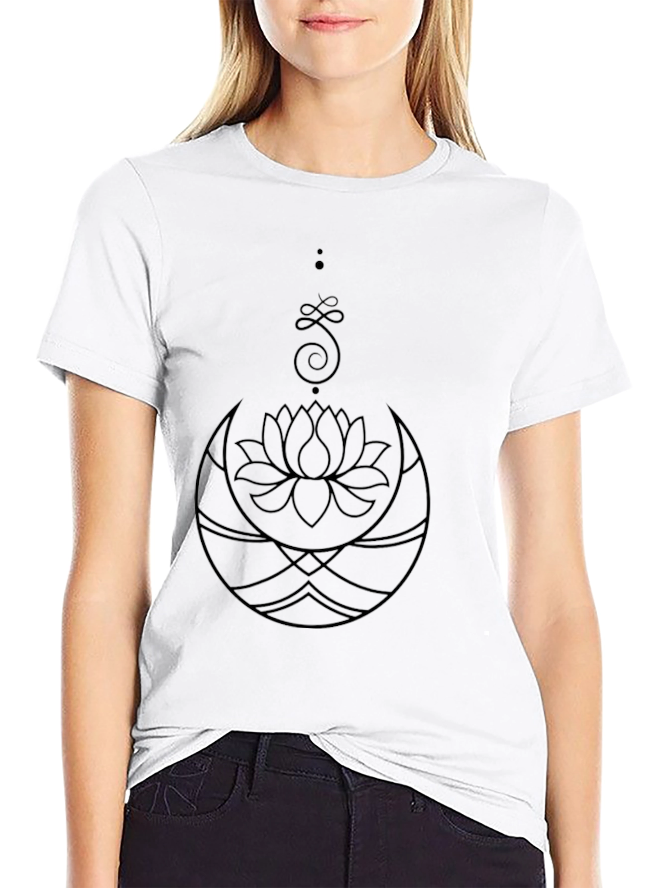 Lotus Flower Graphic T-Shirt