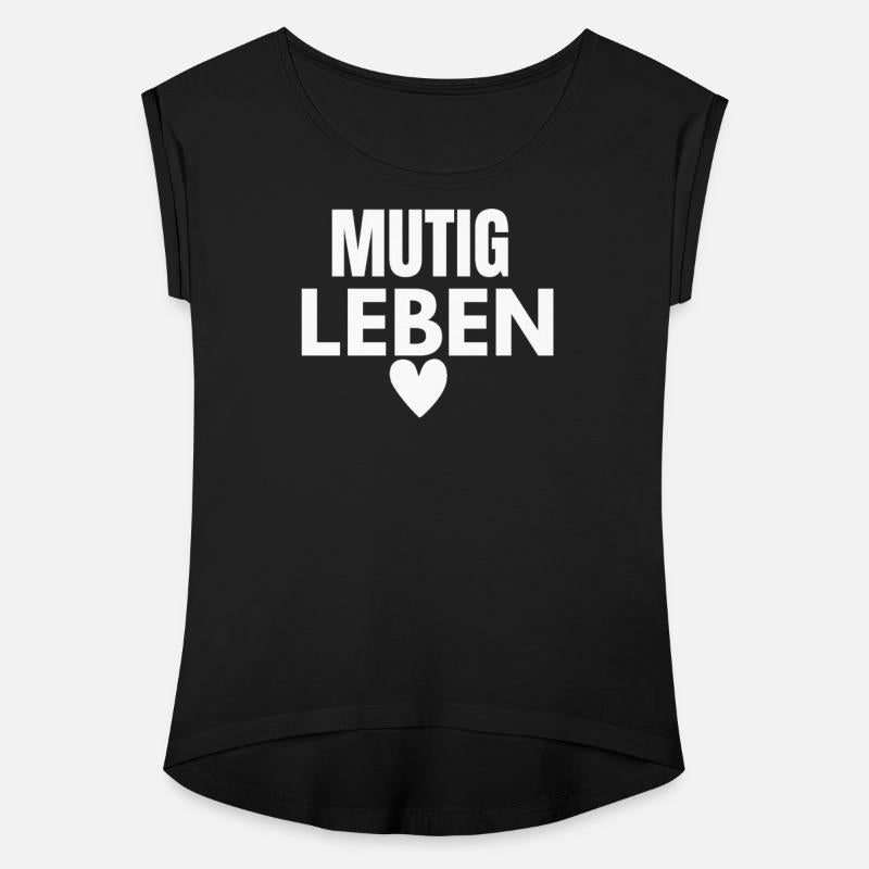 Mutig Leben Inspirational Quote Design