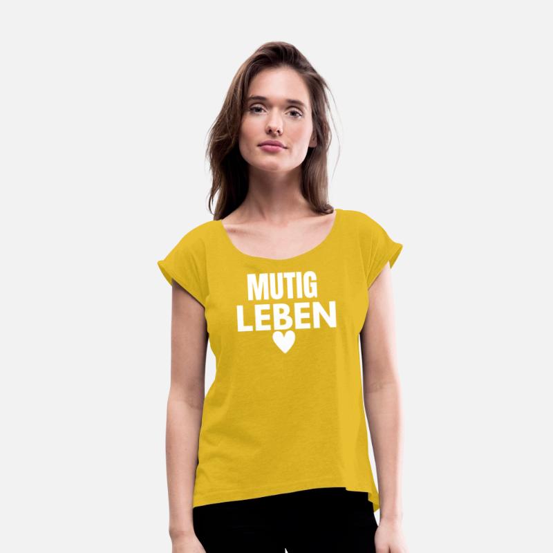 Mutig Leben Inspirational Quote Design