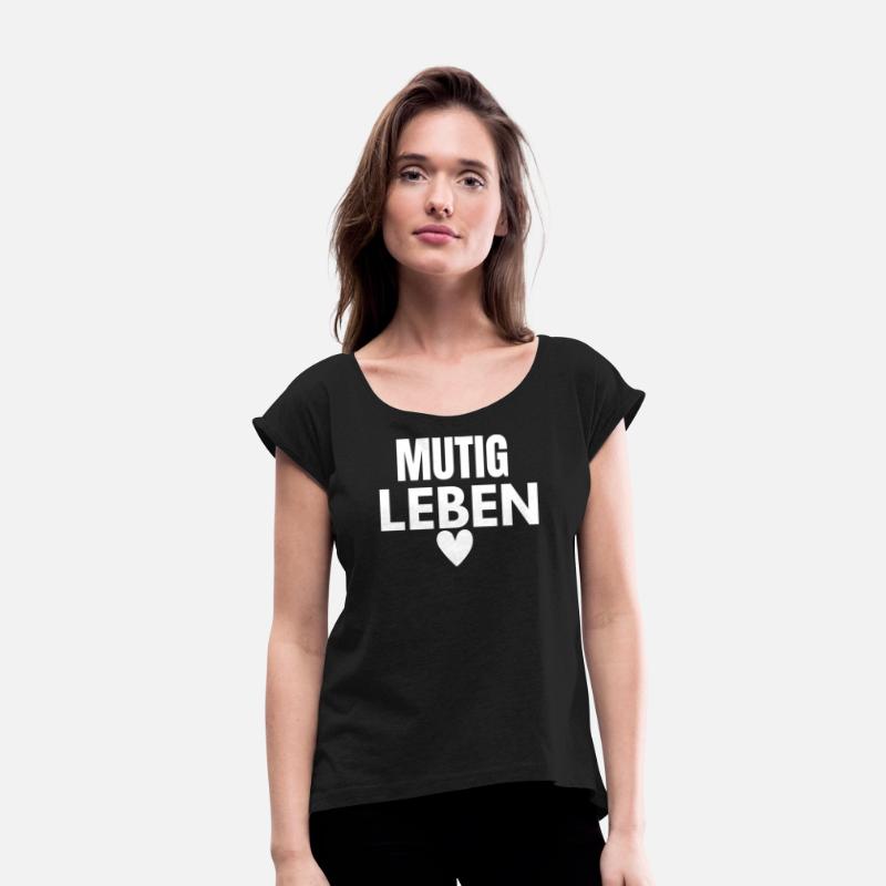 Mutig Leben Inspirational Quote Design